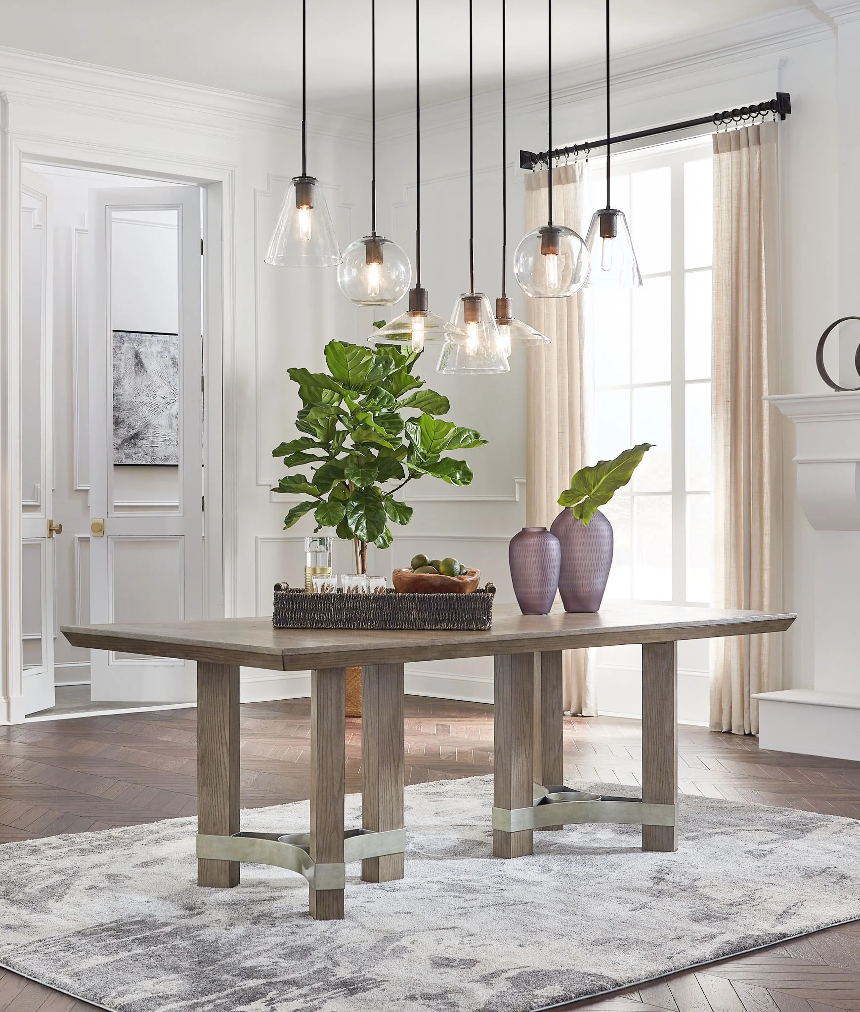Chrestner - Gray - Rectangular Dining Room Table - Image 2