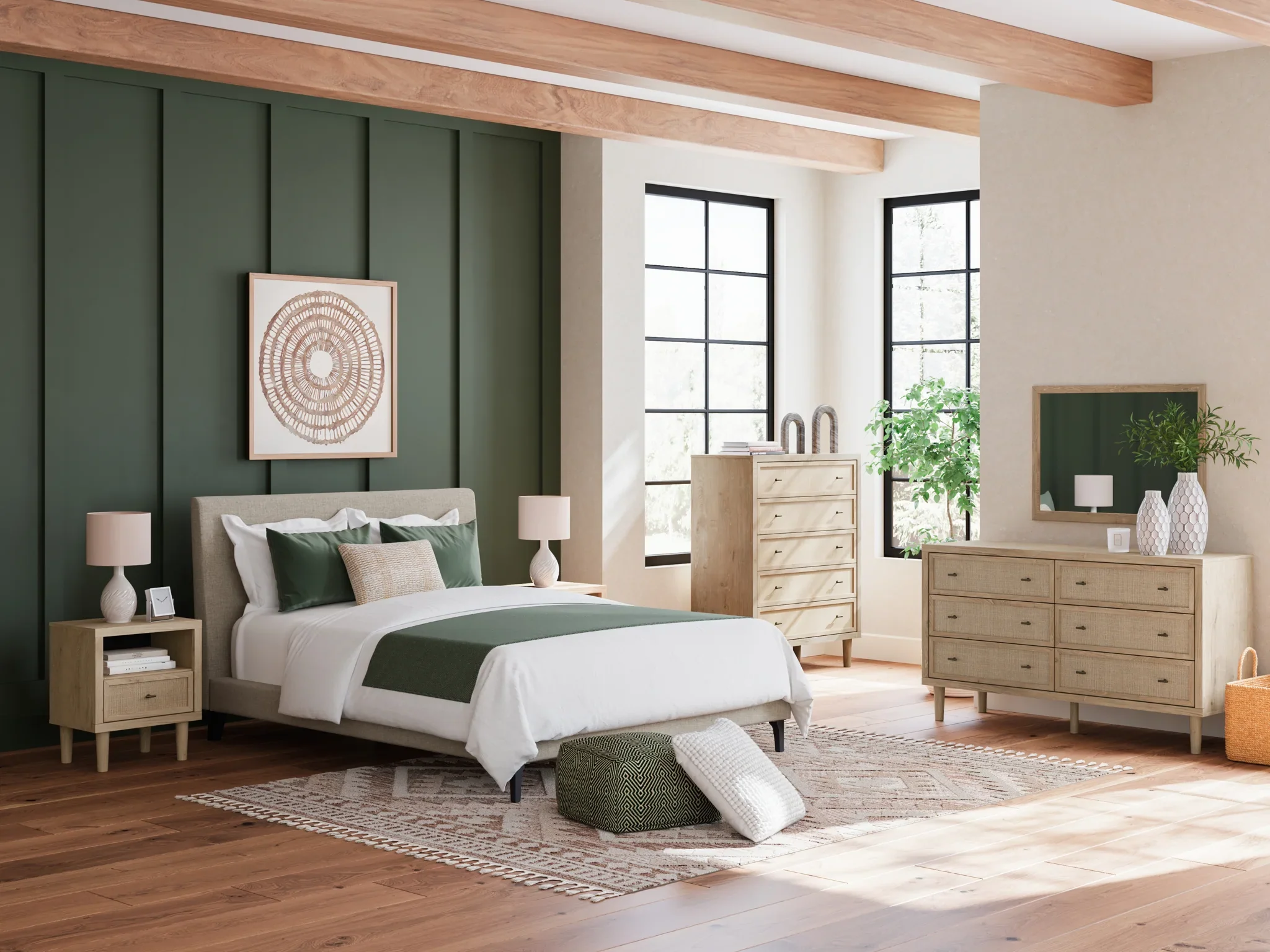 Cielden - Soft Gray - Queen Upholstered Bed With Roll Slats - Image 10