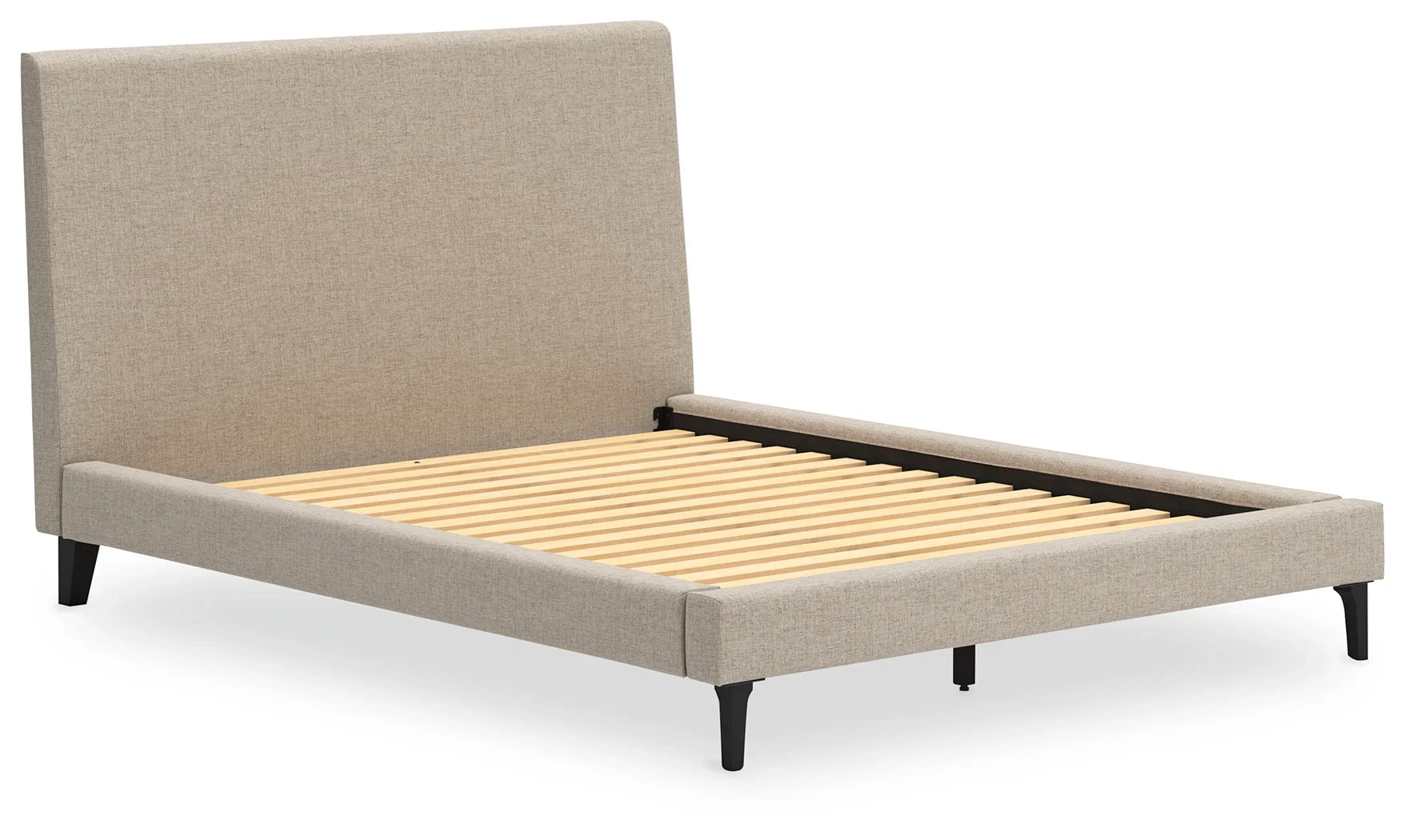 Cielden - Soft Gray - Queen Upholstered Bed With Roll Slats - Image 3