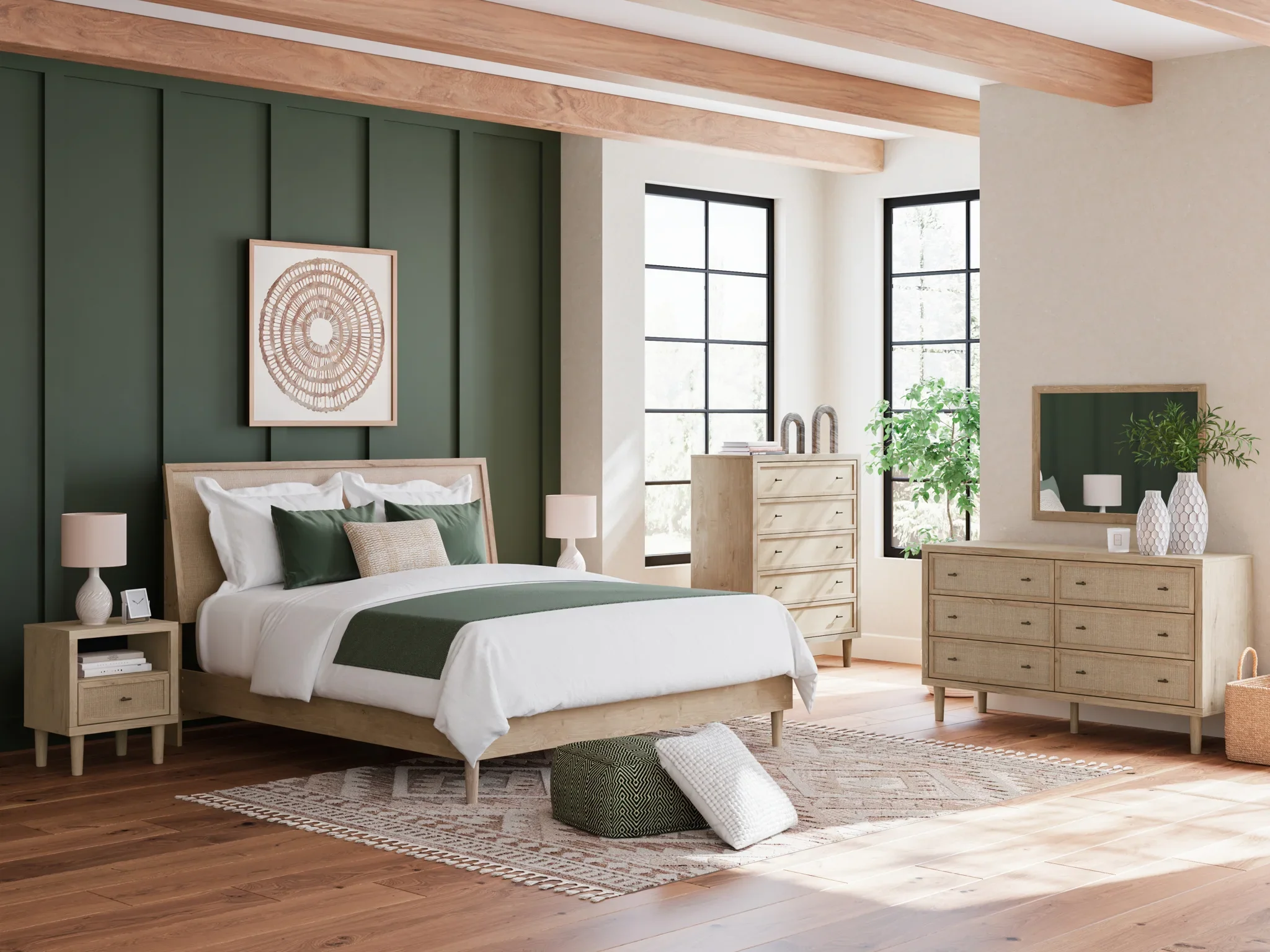 Cielden - Two-tone - King Panel Bed - Image 10