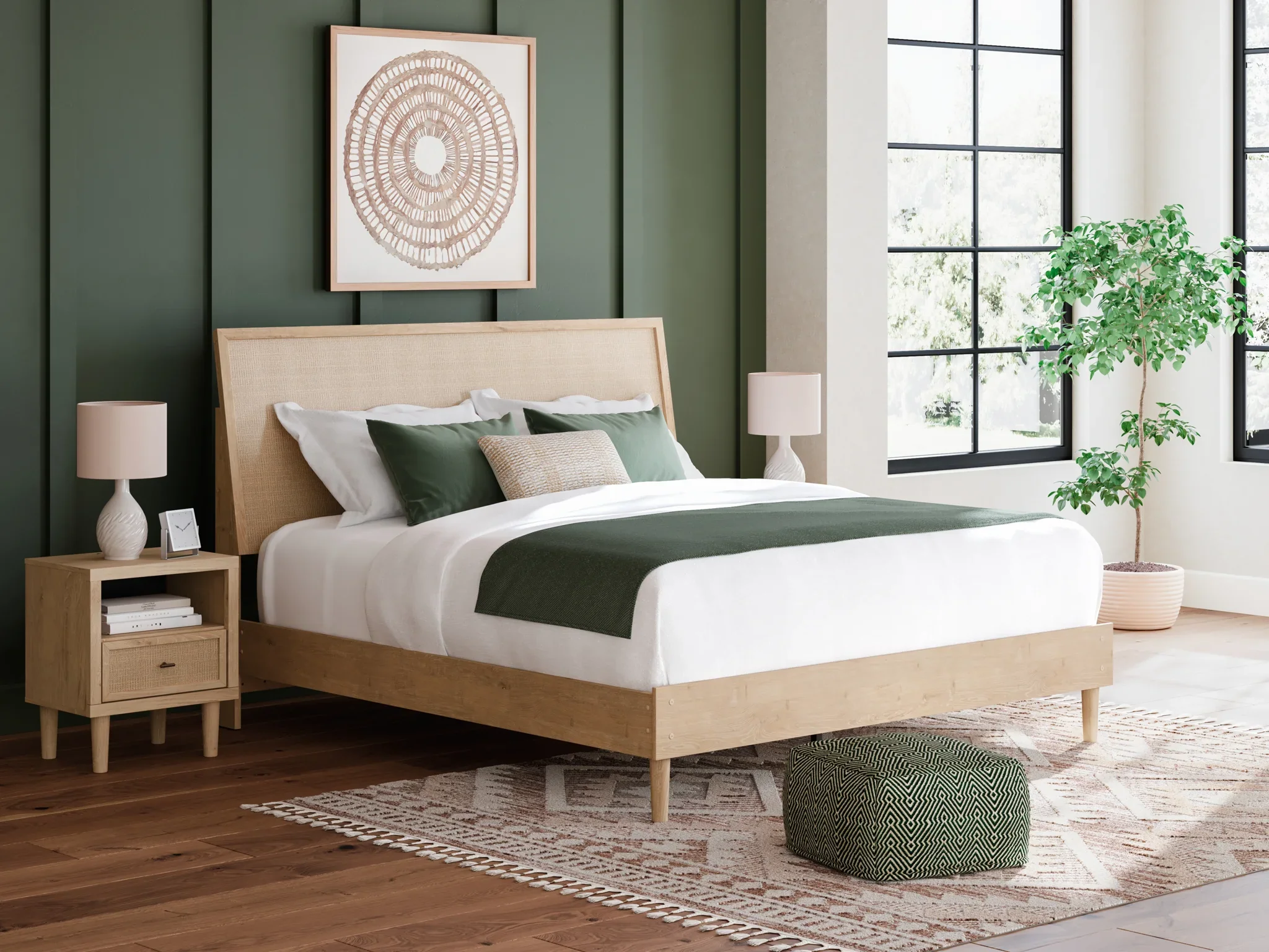 Cielden - Two-tone - King Panel Bed - Image 2