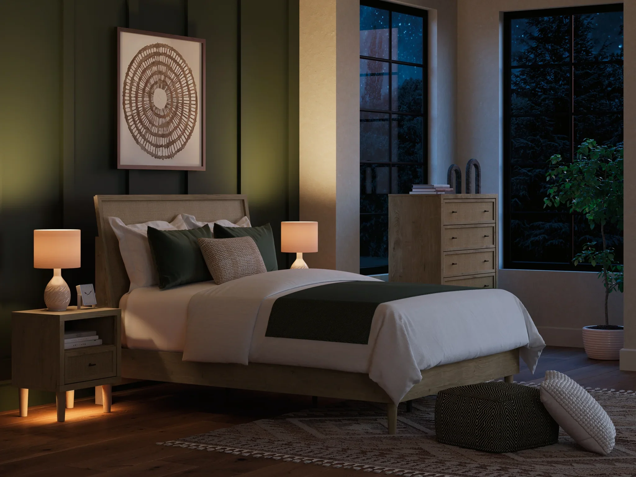 Cielden - Two-tone - Queen Panel Bed - Image 11