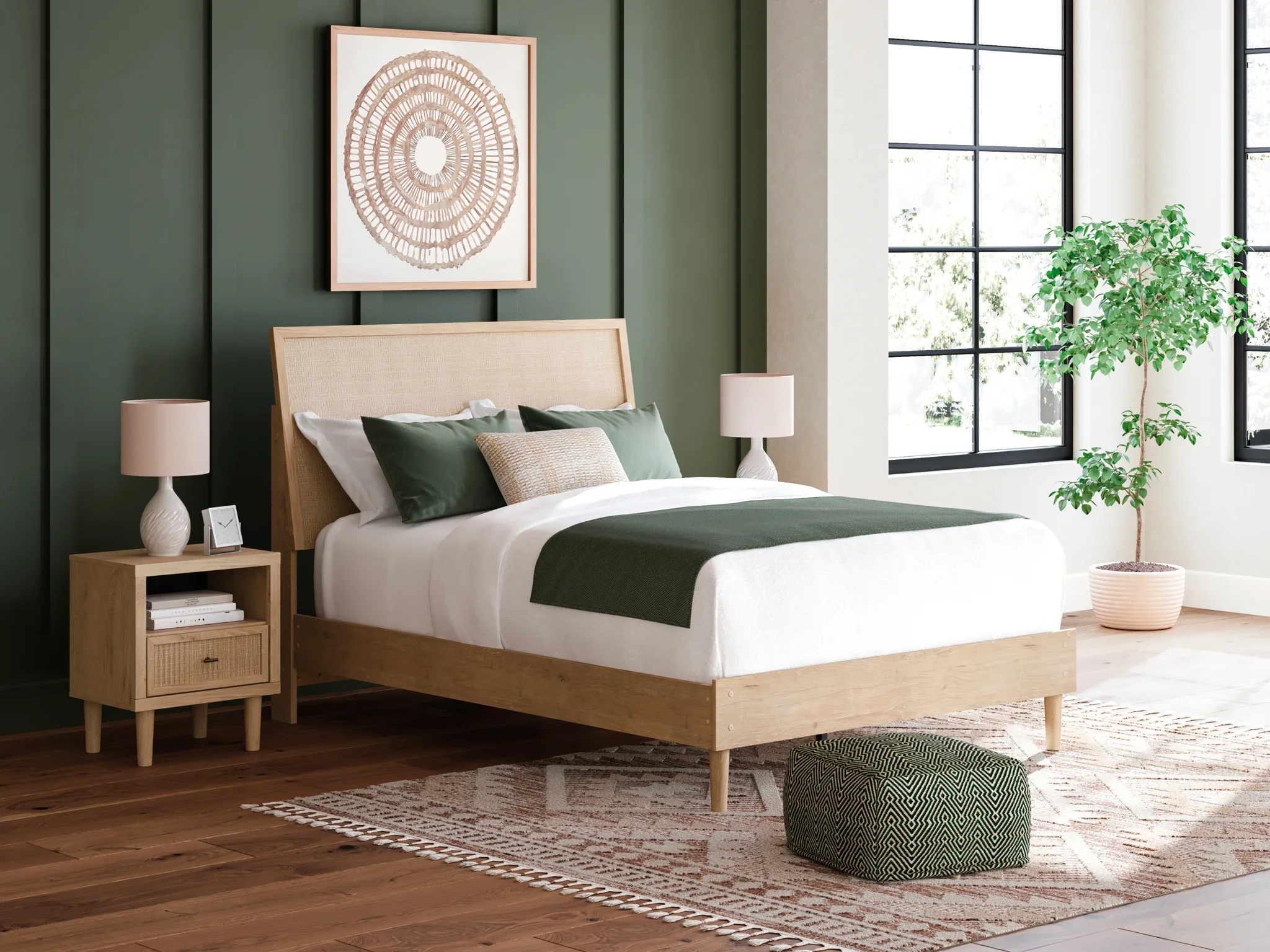 Cielden - Two-tone - Queen Panel Bed - Image 2