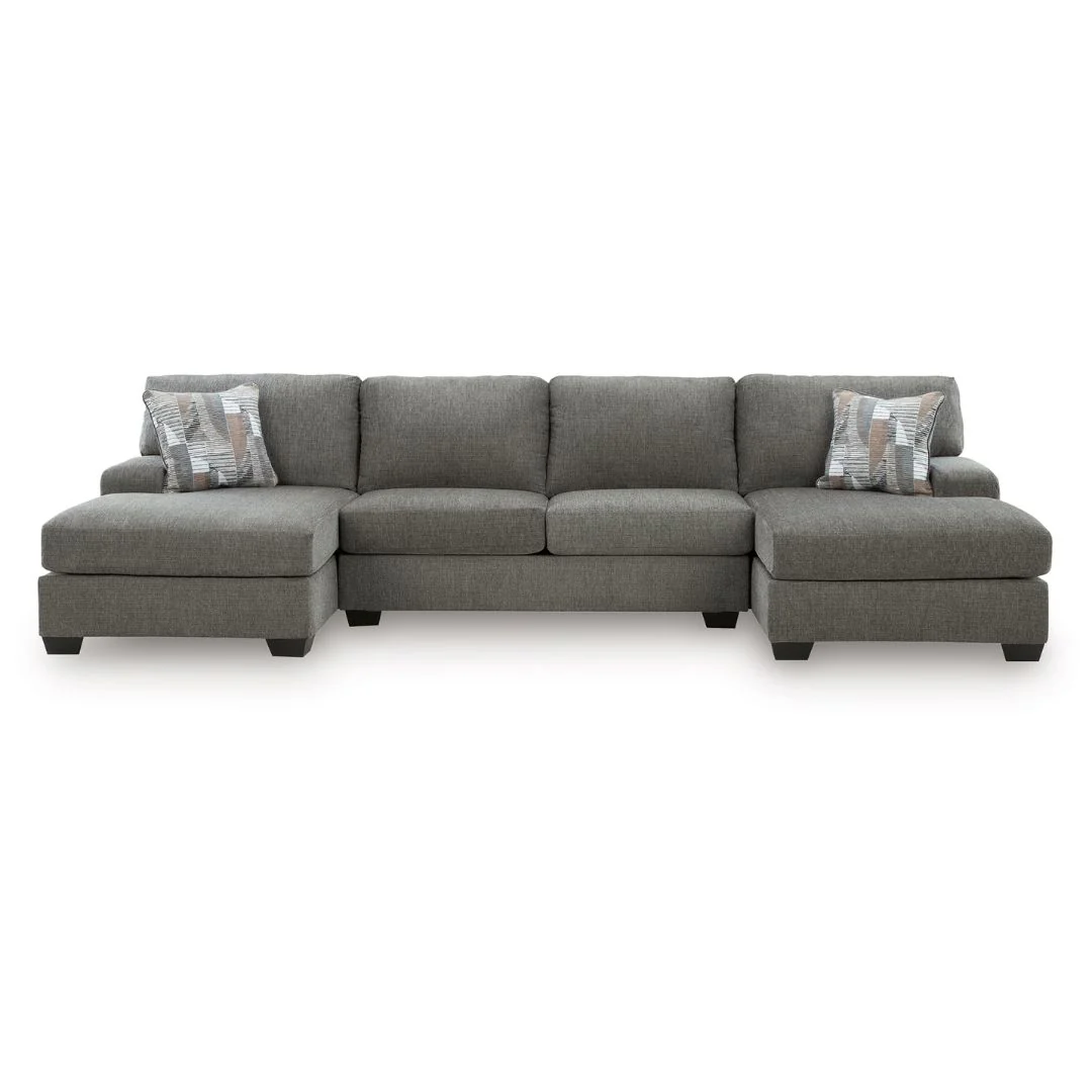 Clarington - 3-Piece Sleeper Sectional With RAF And LAF Chaises - Greystone