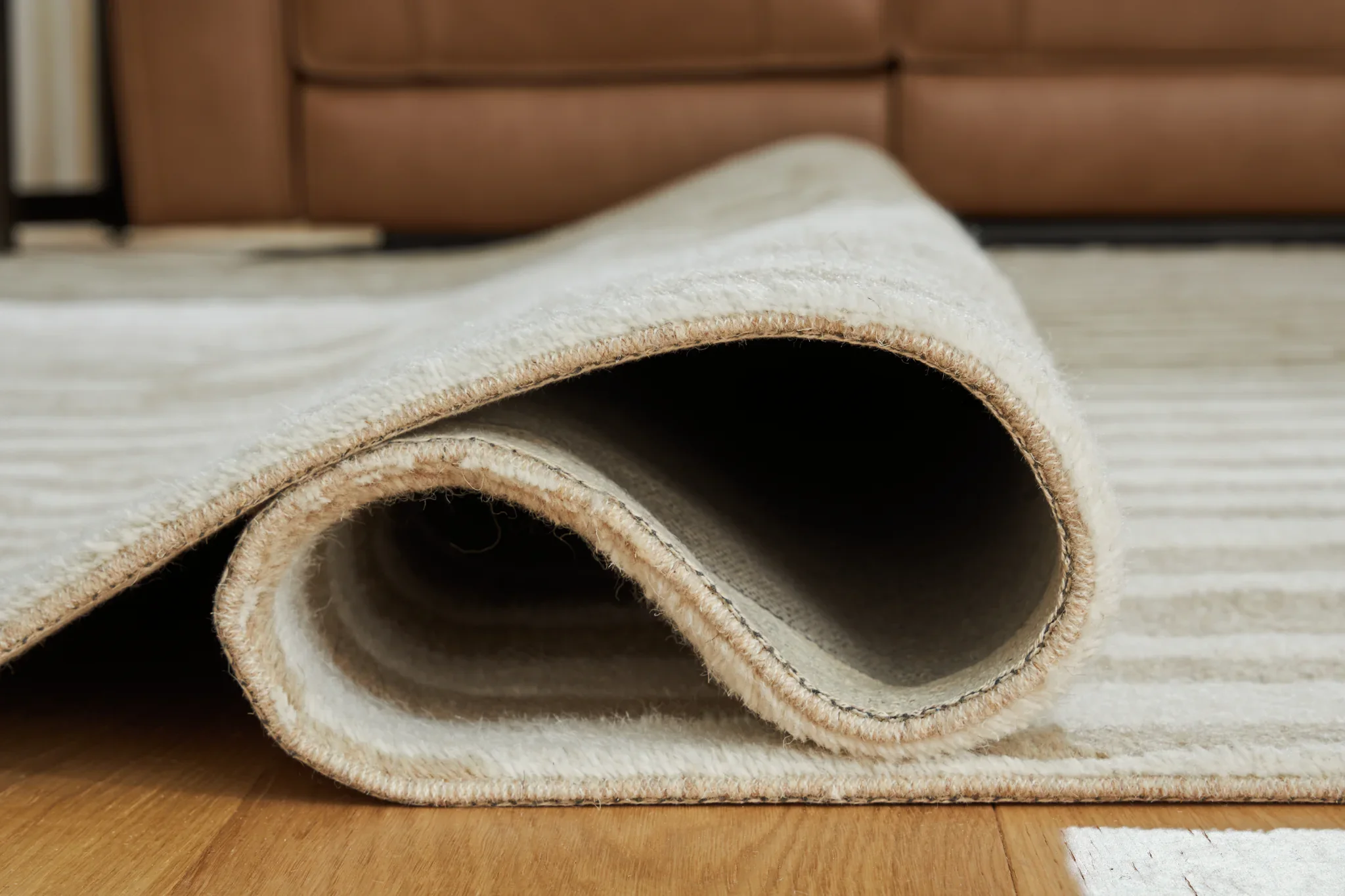 Corrbell - Beige / White - Large Rug - 8' x 10' - Image 4