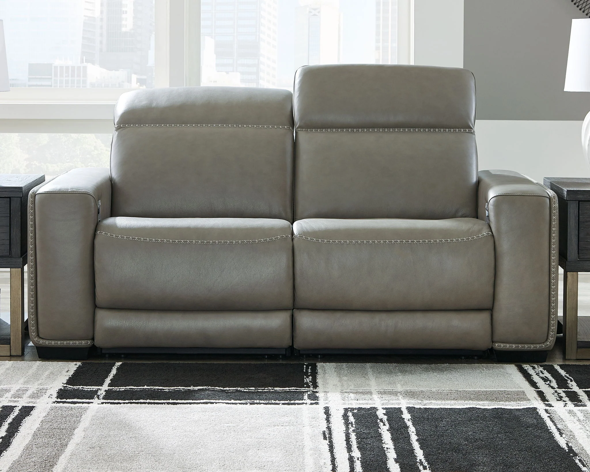Correze - Gray - 2-Piece Power Reclining Sectional - Image 2