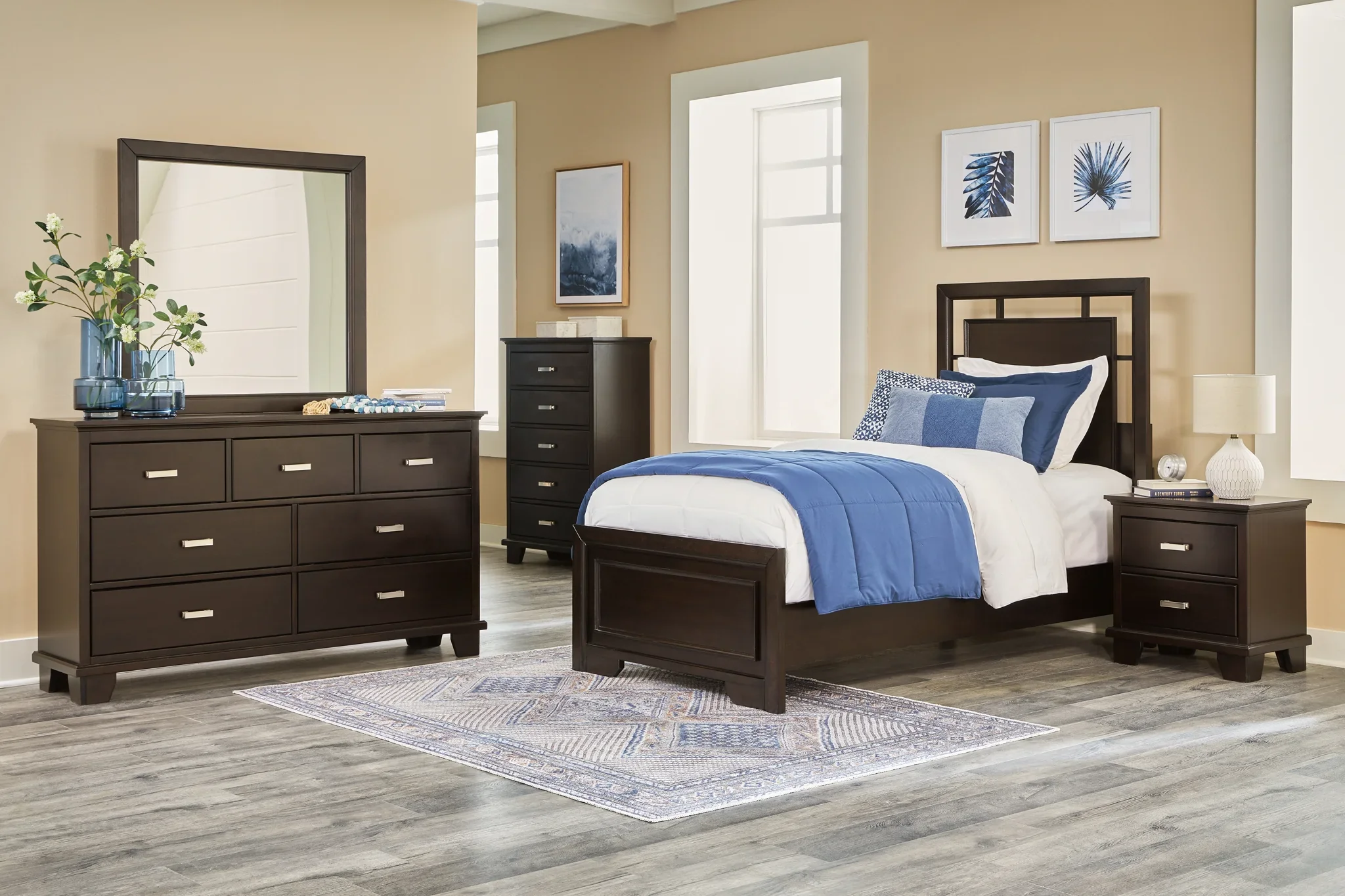 Covetown - Dark Brown - Dresser And Mirror - Image 7