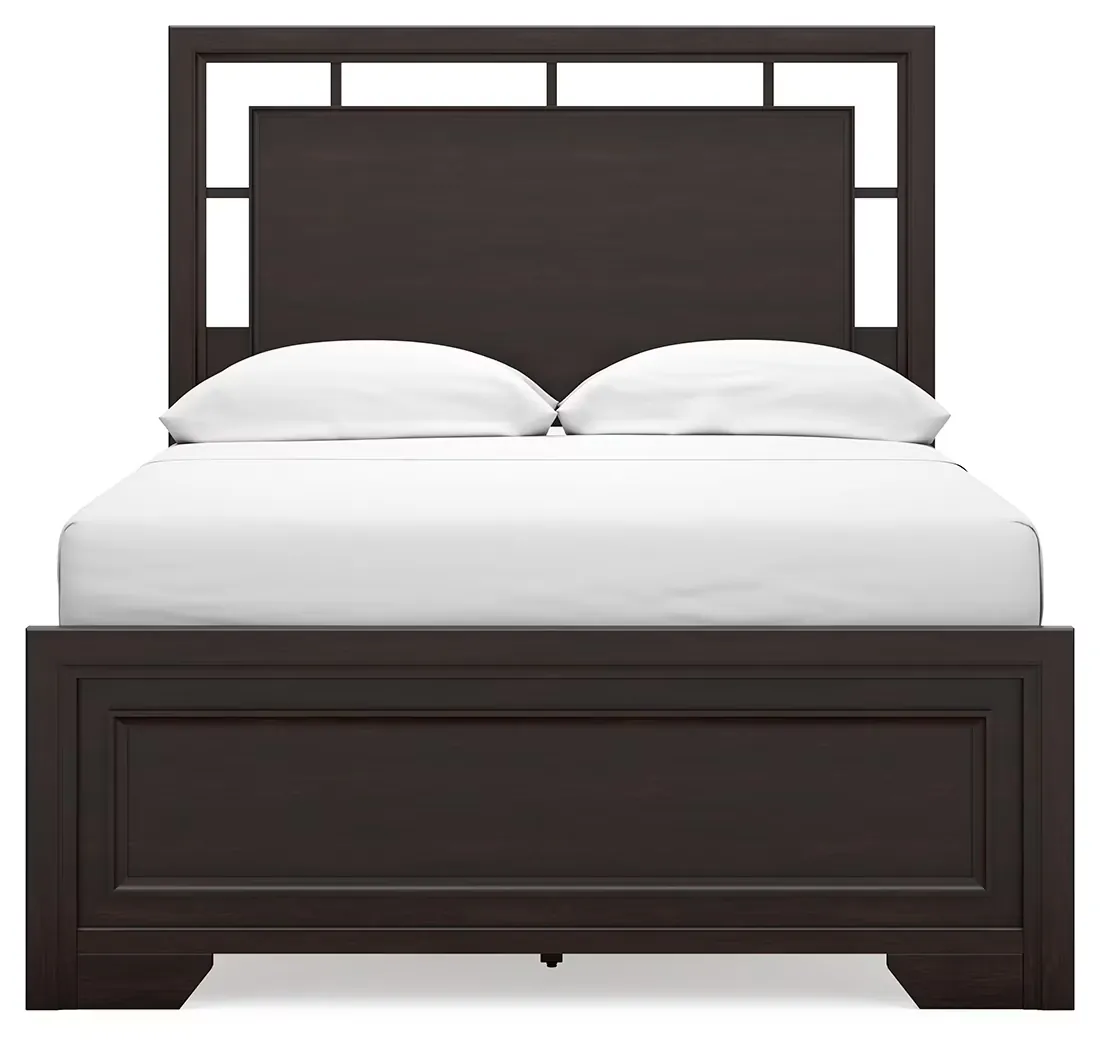 Covetown - Dark Brown - Full Panel Bed - Image 5