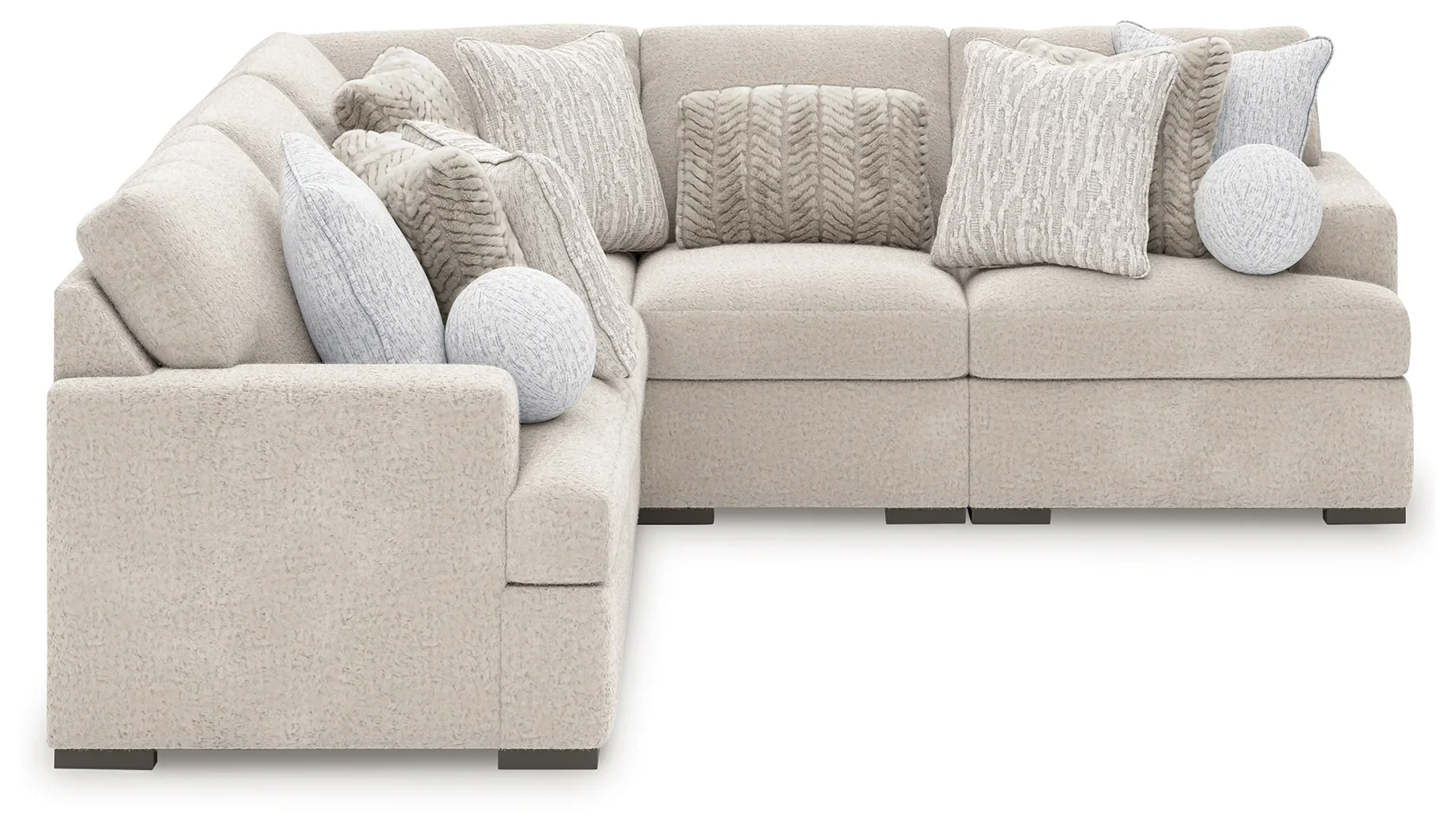 Cuddle Plush - Arctic - 5-Piece Sectional - Image 2