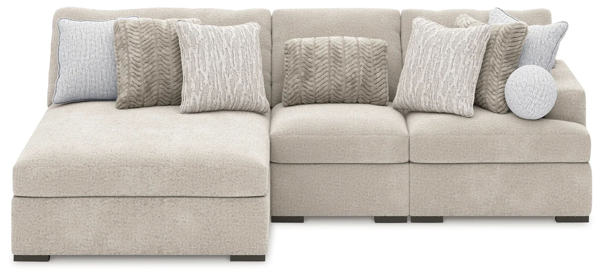 Cuddle Plush - Arctic - 6-Piece Sectional With Armless Chaise And RAF Corner Chair - Image 2