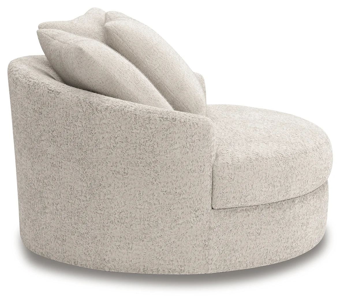 Cuddle Plush - Arctic - Oversized Swivel Accent Chair - Image 6