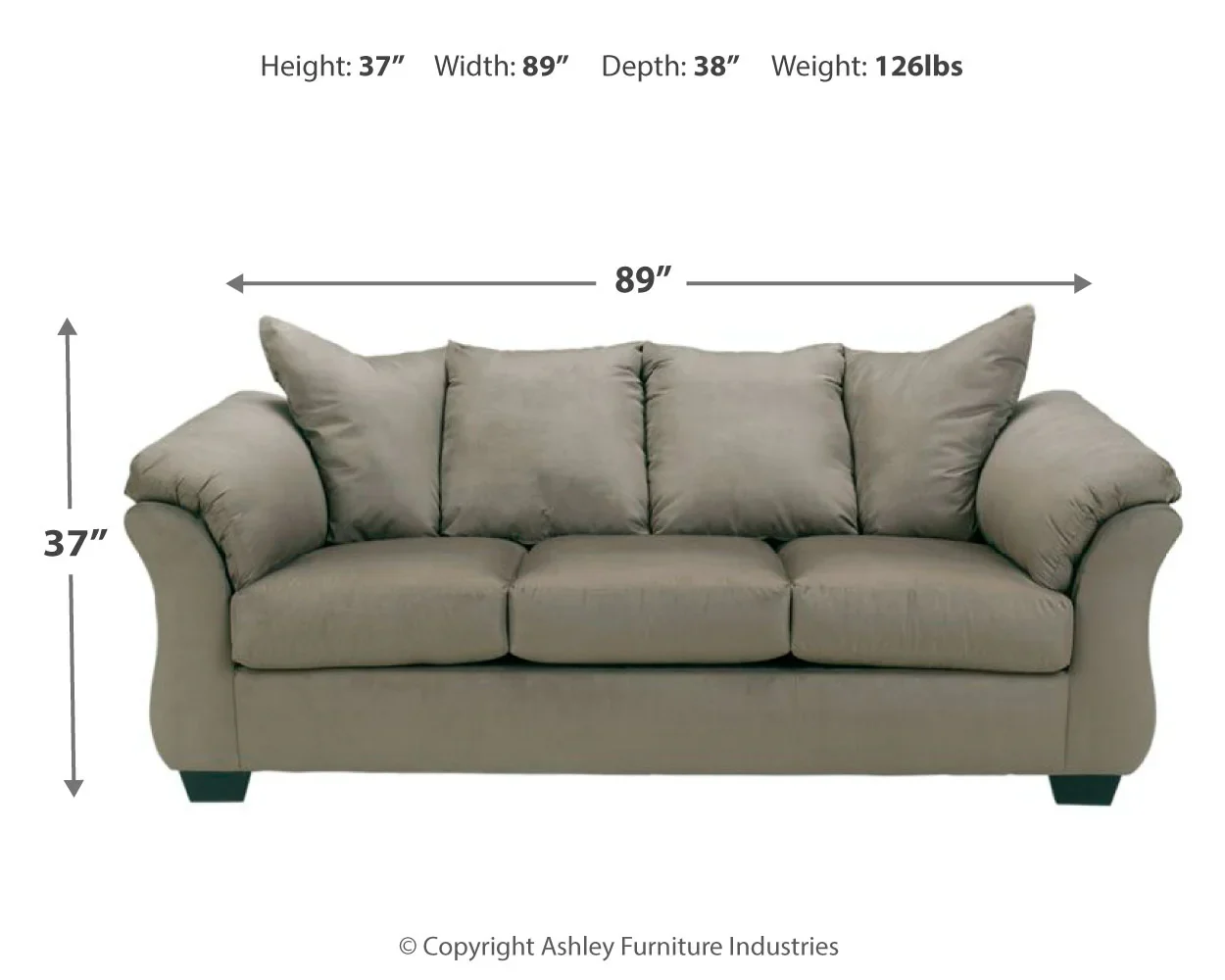 Darcy - Cobblestone - Sofa - Image 2