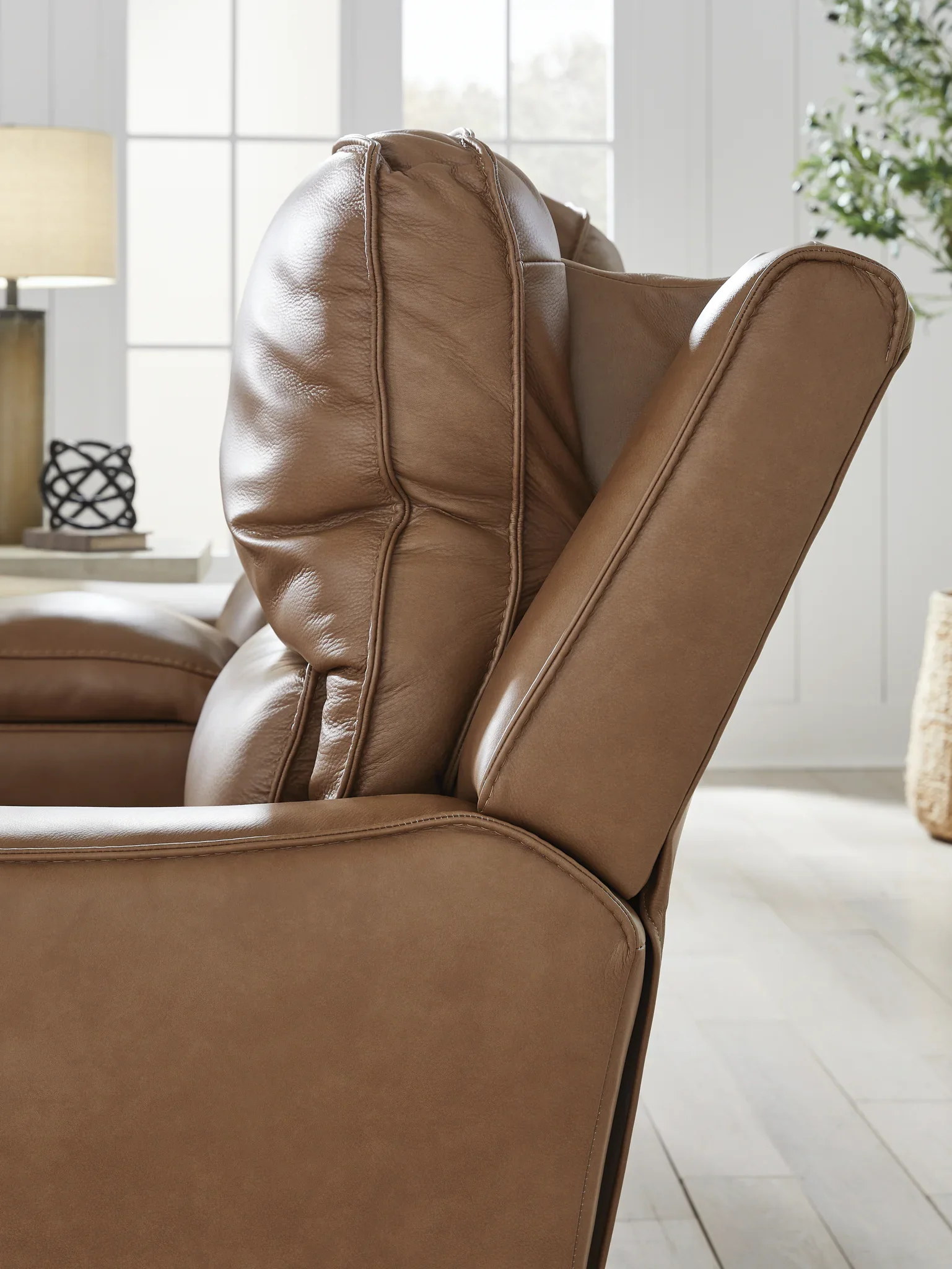 DeepWakes - Caramel - 2 Seat Power Reclining Sofa Adjustable Headrest - Image 5