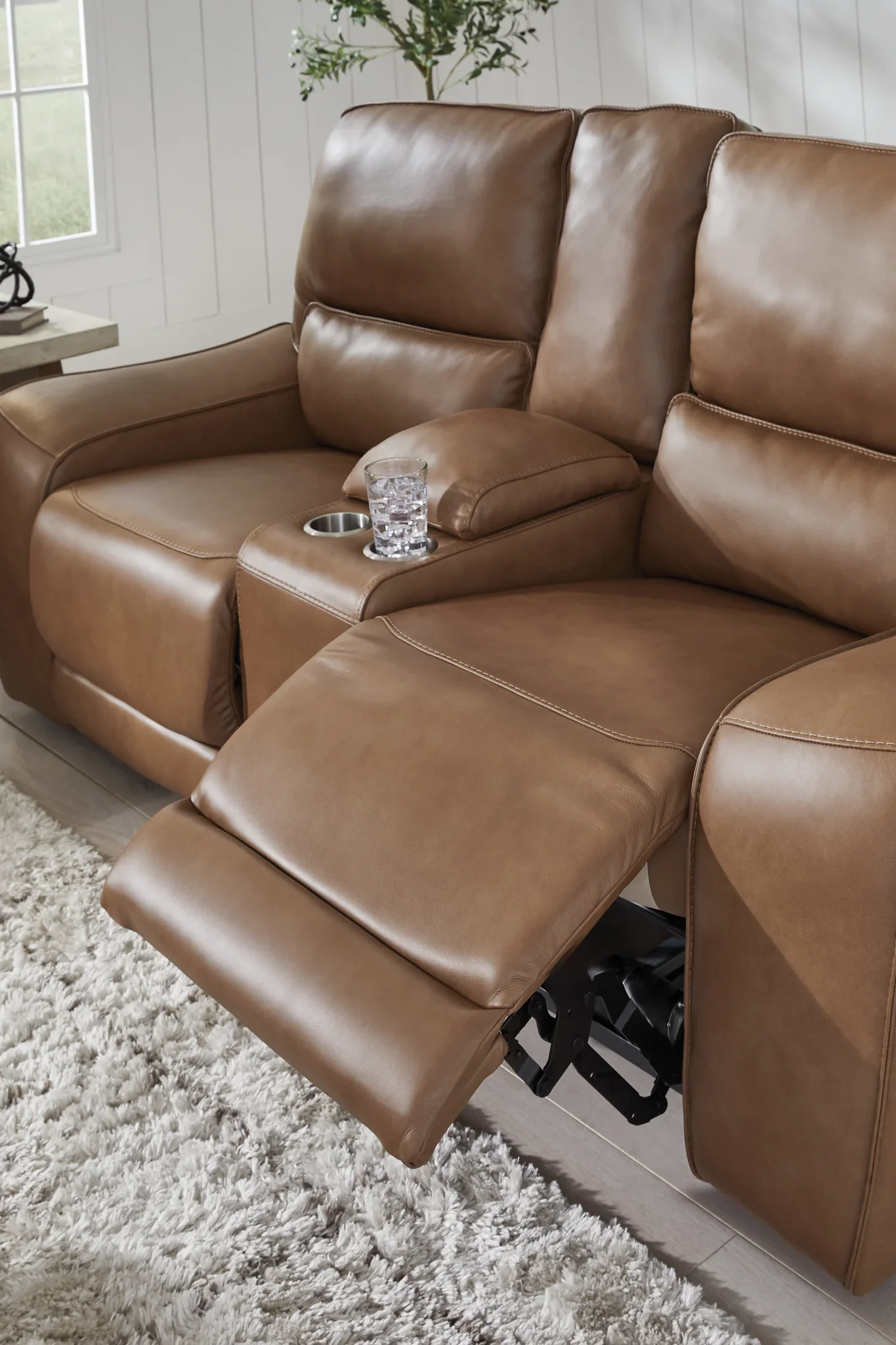 DeepWakes - Caramel - Power Reclining Loveseat / Console / Adjustable Headrest - Image 8
