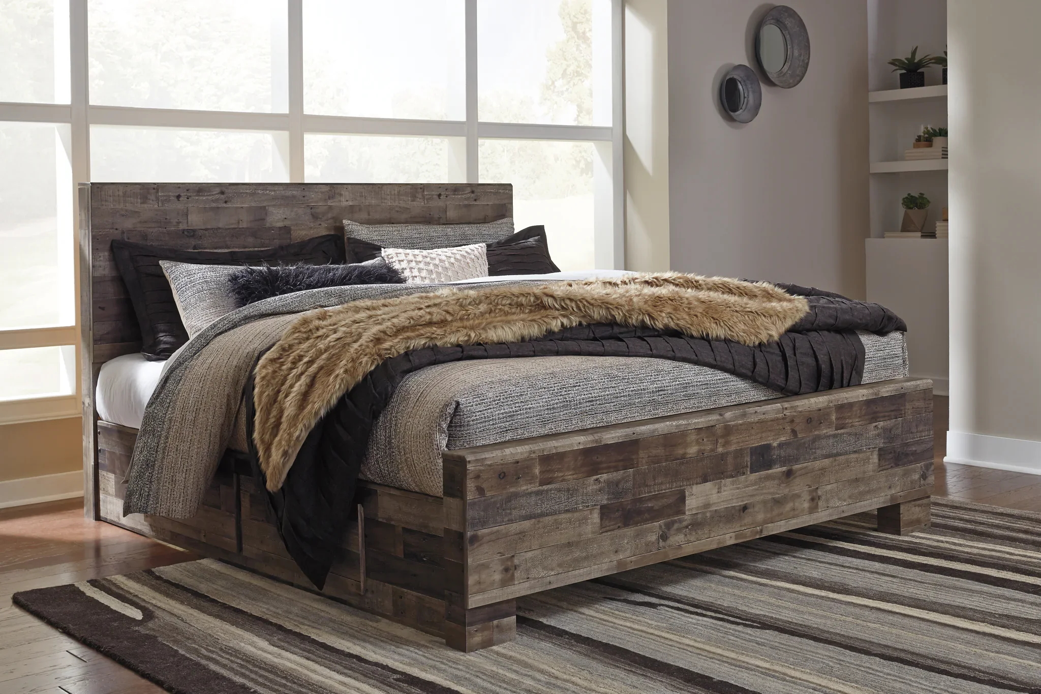 Derekson - Multi Gray - Queen Panel Bed With 2 Side Storage - Image 2