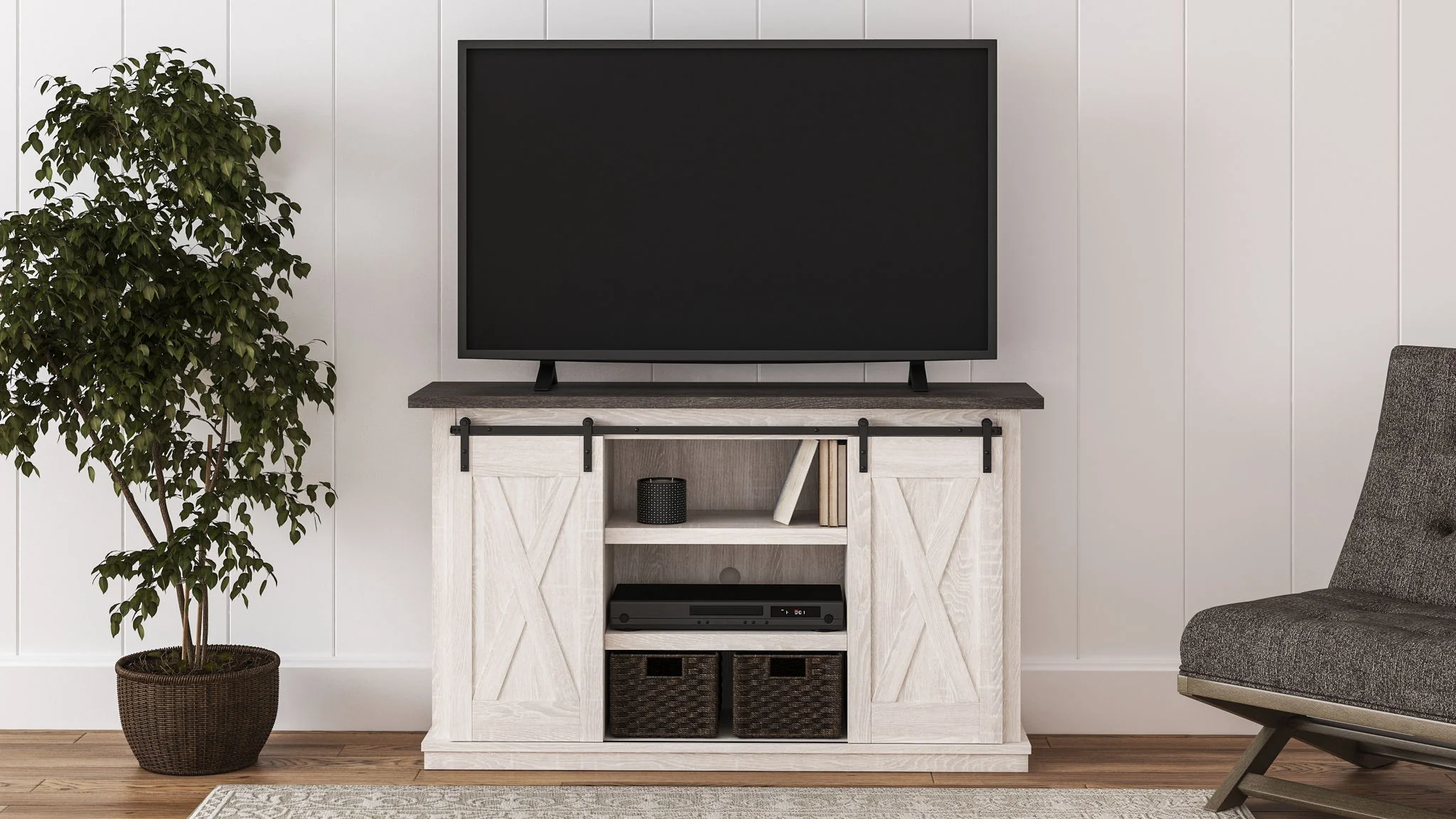 Dorrinson - White - Medium TV Stand - Image 2
