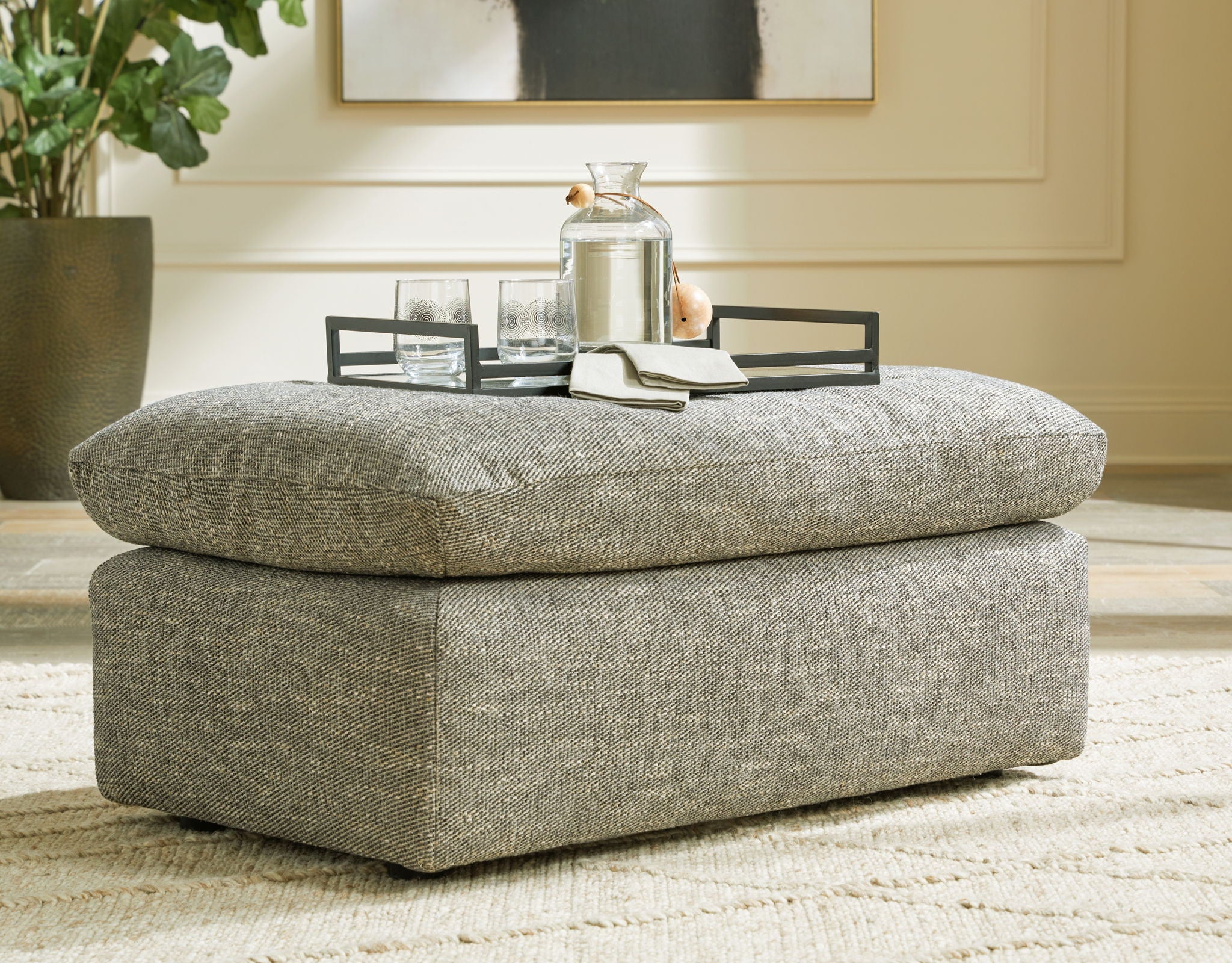 Dramatic - Granite - 2 Pc. - Chair And A Half, Ottoman - Image 3