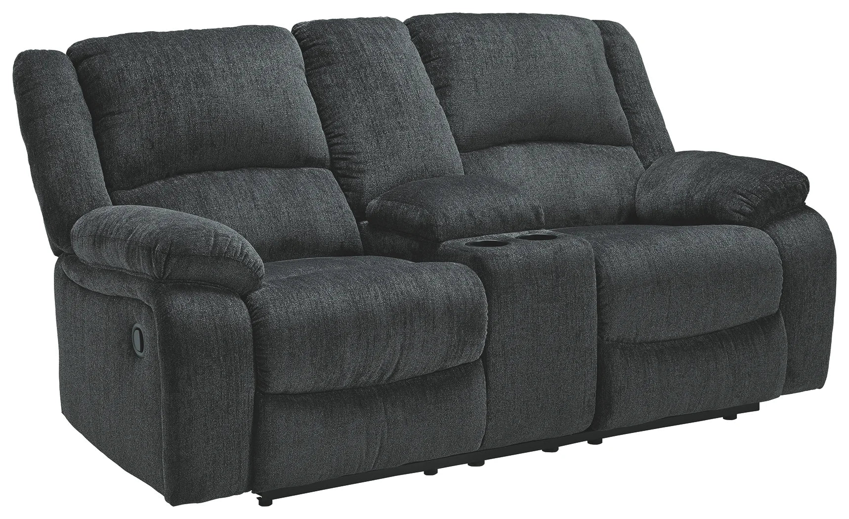 Draycoll - Dark Gray - Dbl Rec Loveseat W/Console - Image 2