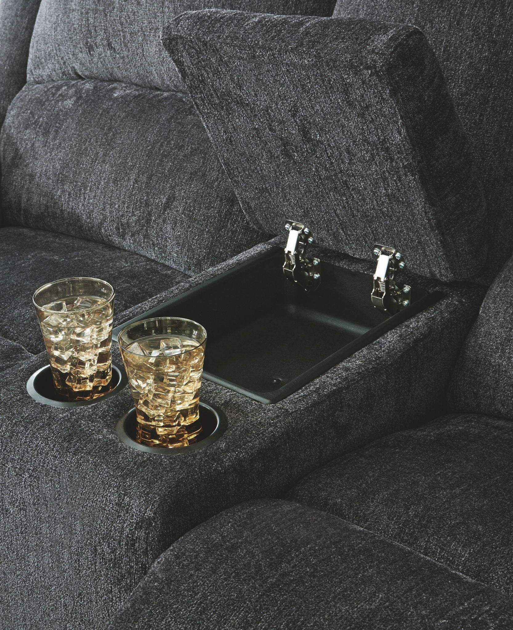 Draycoll - Dark Gray - Dbl Rec Loveseat W/Console - Image 6