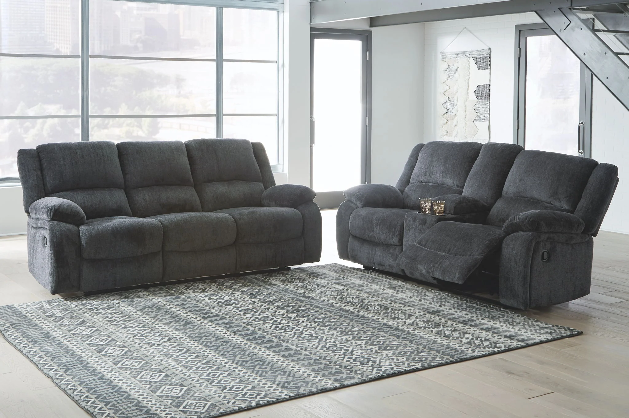 Draycoll - Dark Gray - Reclining Sofa - Image 6