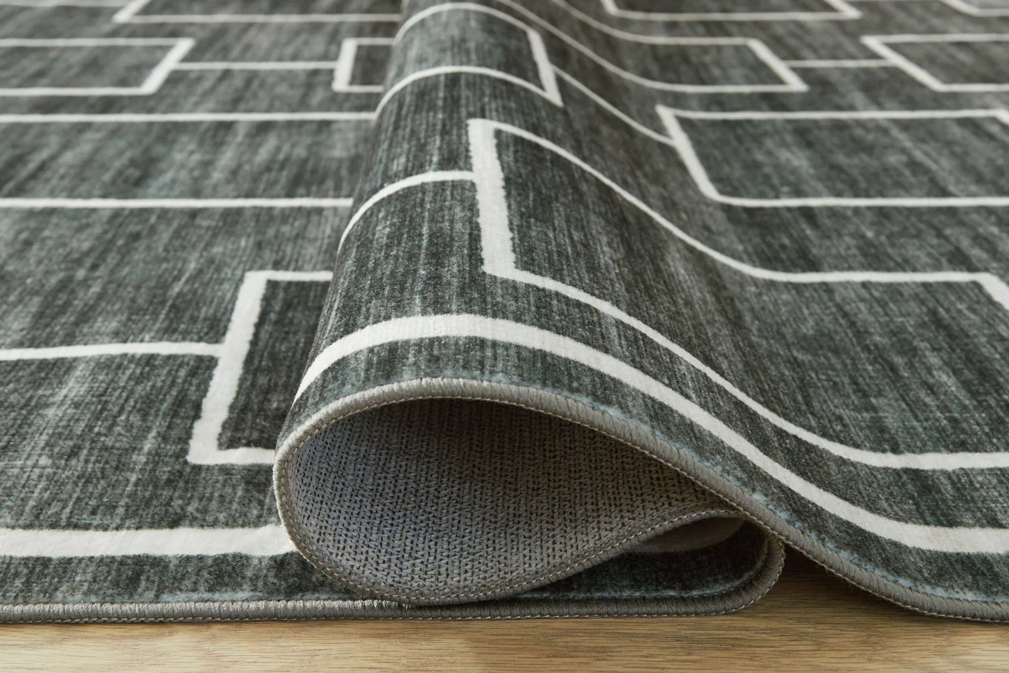 Elderland - Black / Gray - Washable Large Rug - 8' x 10' - Image 3