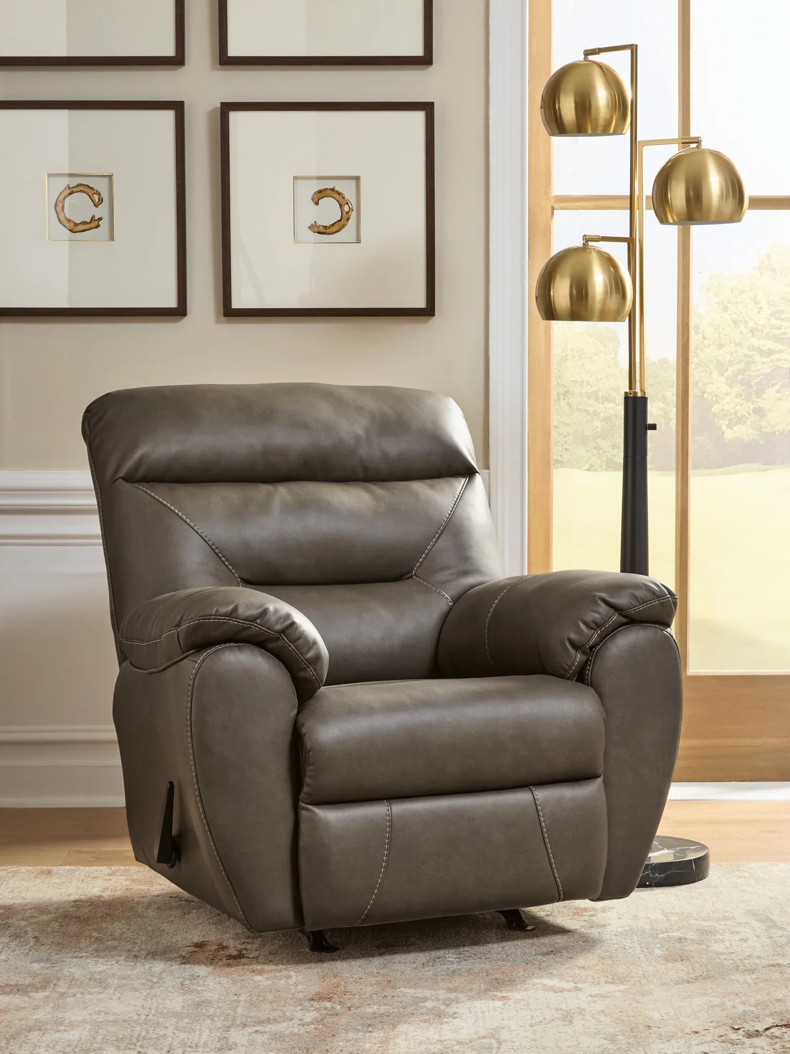Elksworth - Rocker Recliner - Ash - Image 2