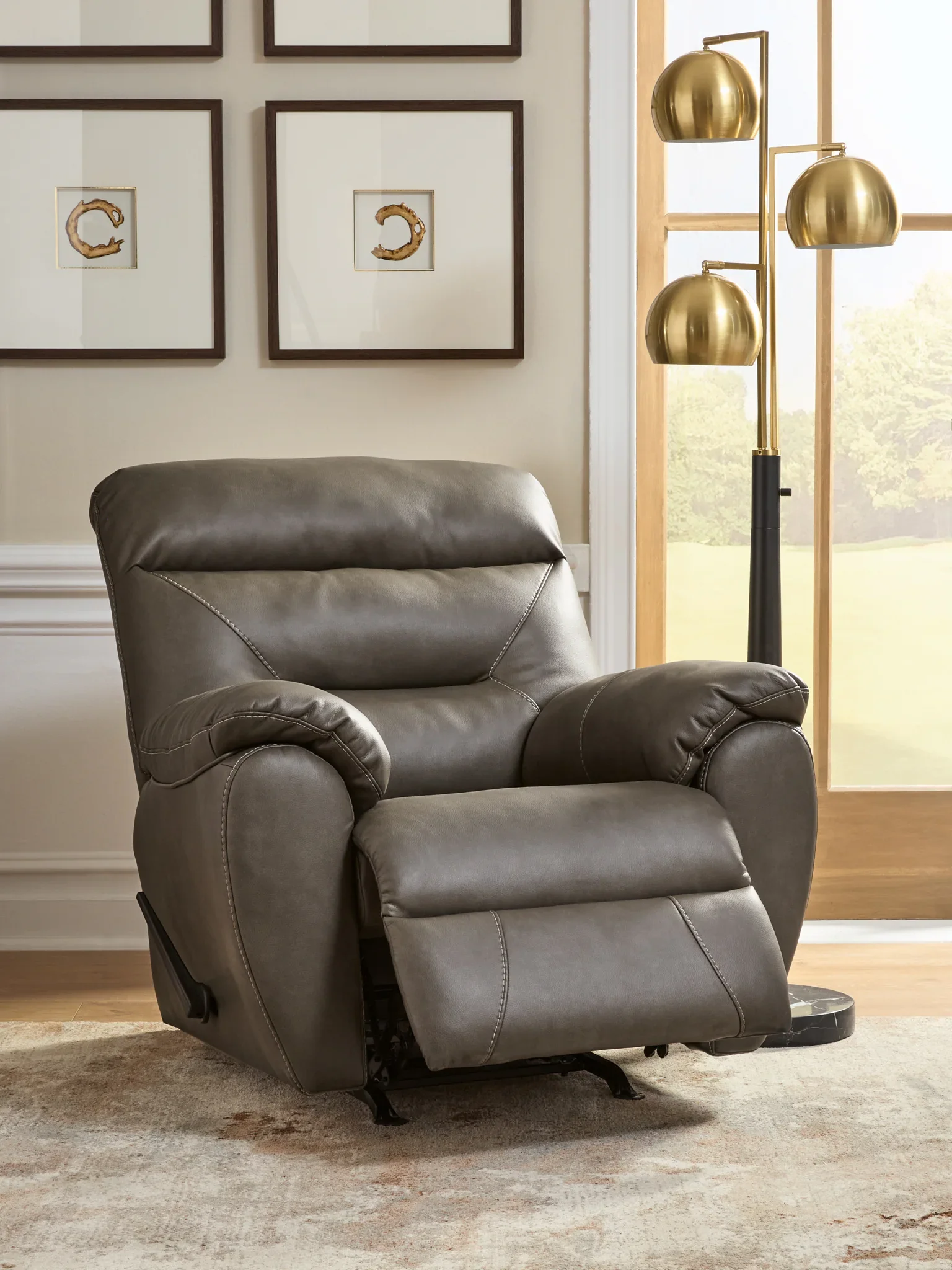 Elksworth - Rocker Recliner - Ash - Image 7
