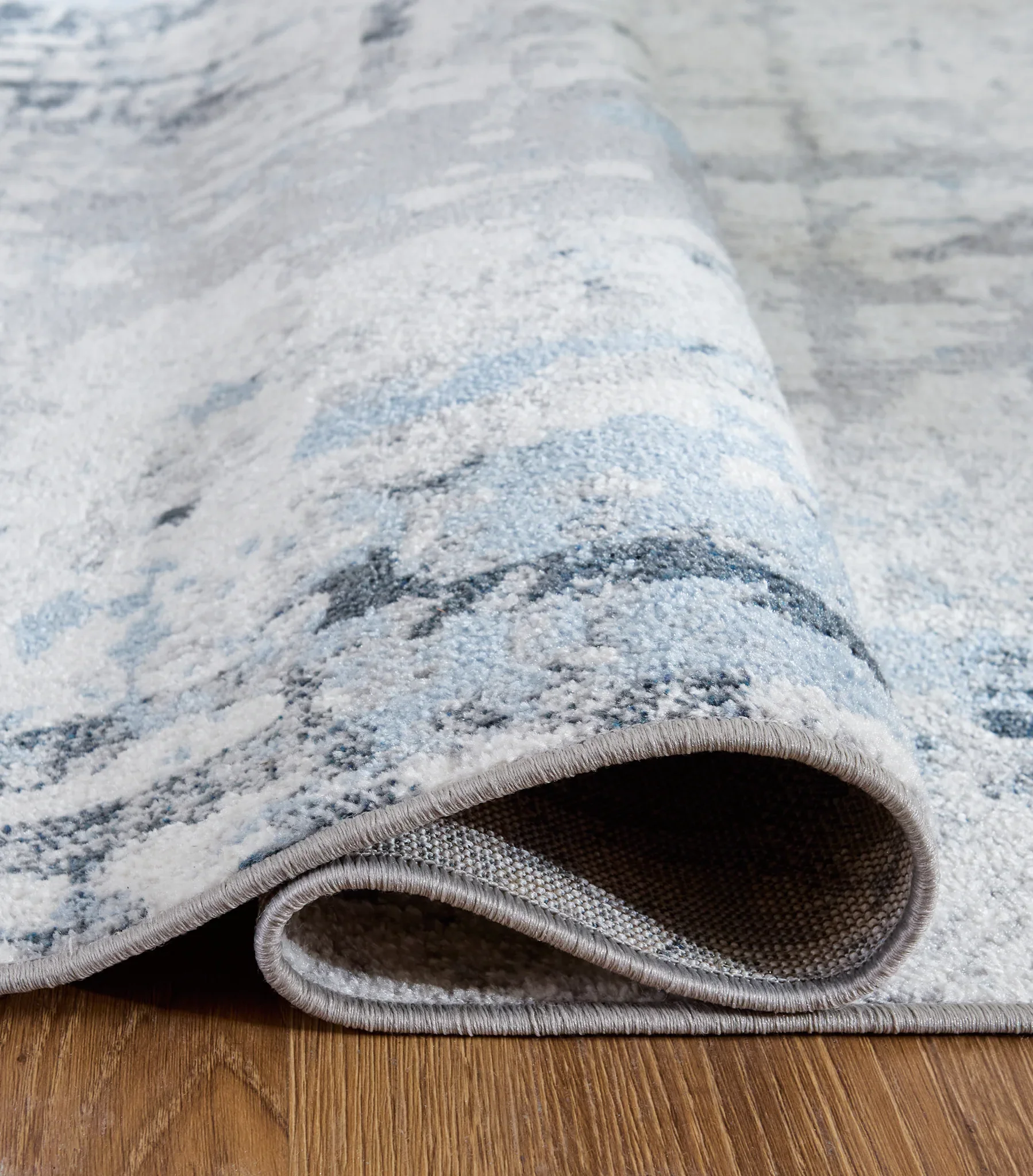 Emertonly - Blue / White / Gray - Washable Large Rug - 8' x 10' - Image 3