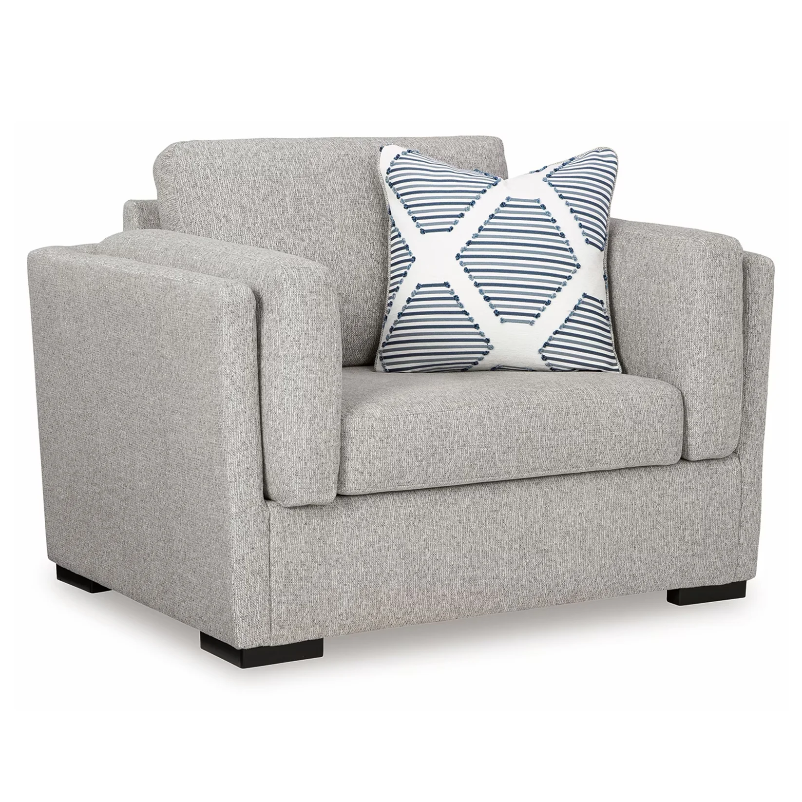 Evansley - Chair And A Half - Pewter