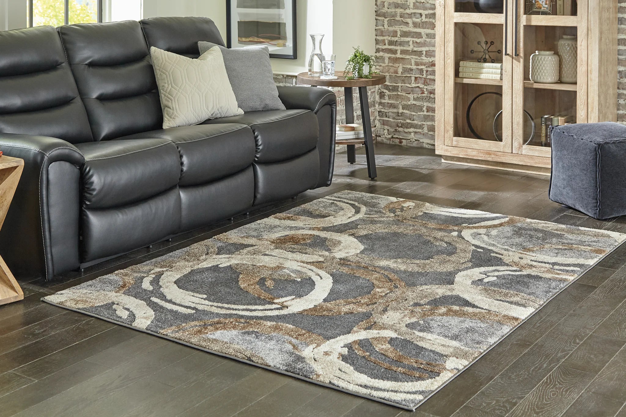 Faelyn - Gray / Brown / Beige - Large Rug - 8' x 10' - Image 2