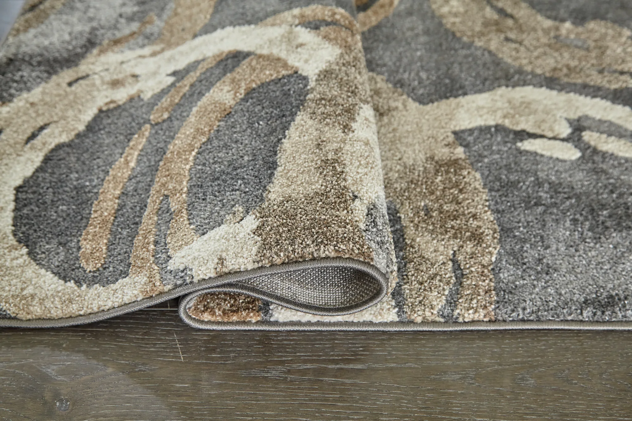 Faelyn - Gray / Brown / Beige - Large Rug - 8' x 10' - Image 4