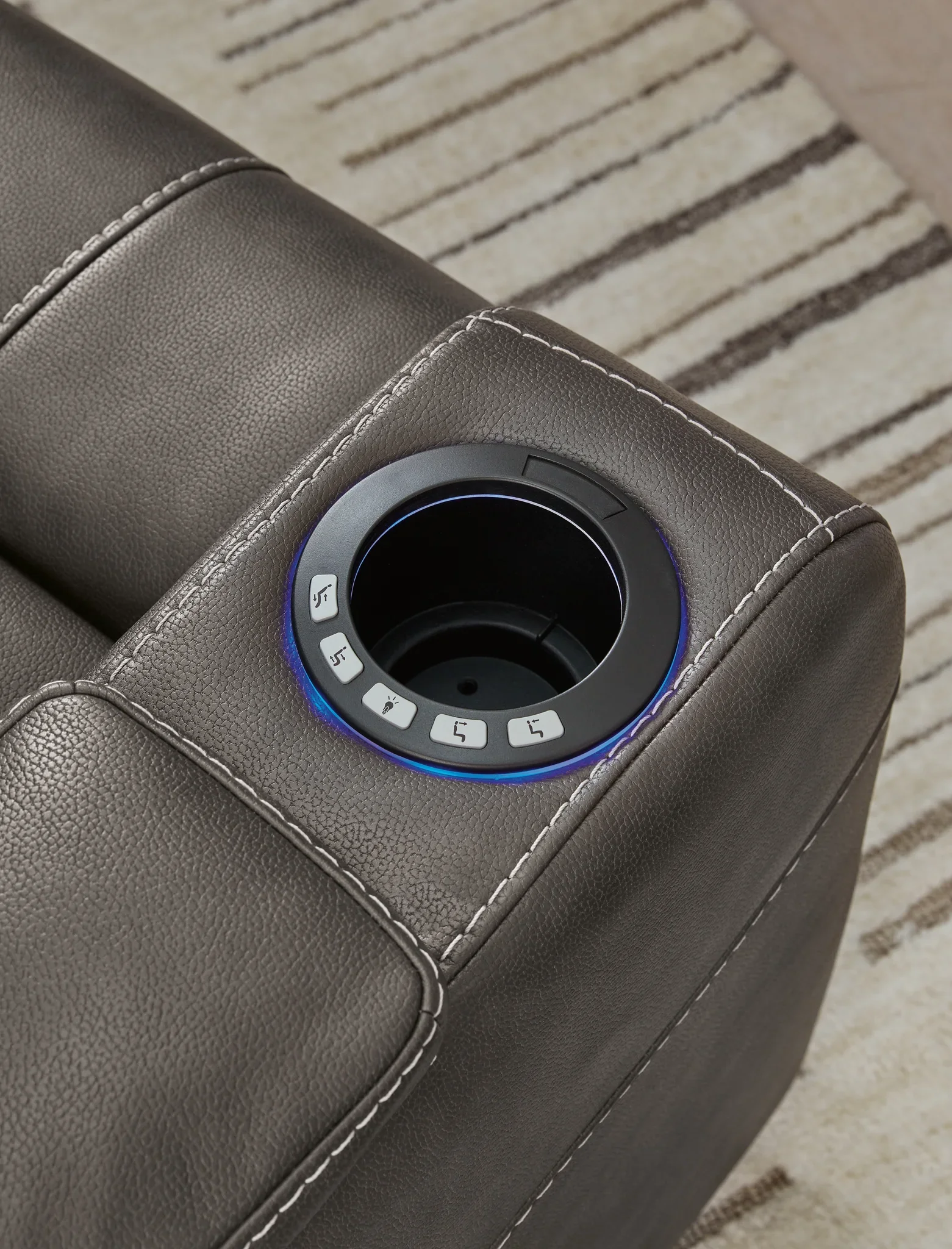 Feazada - Shadow - Power Rocker Recliner With Adj Headrest - Image 10