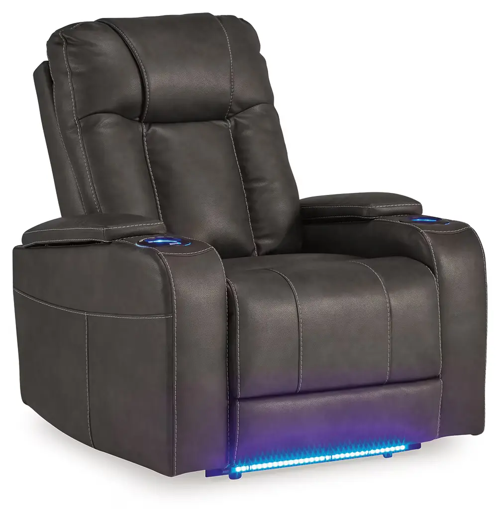 Feazada - Shadow - Power Rocker Recliner With Adj Headrest - Image 3
