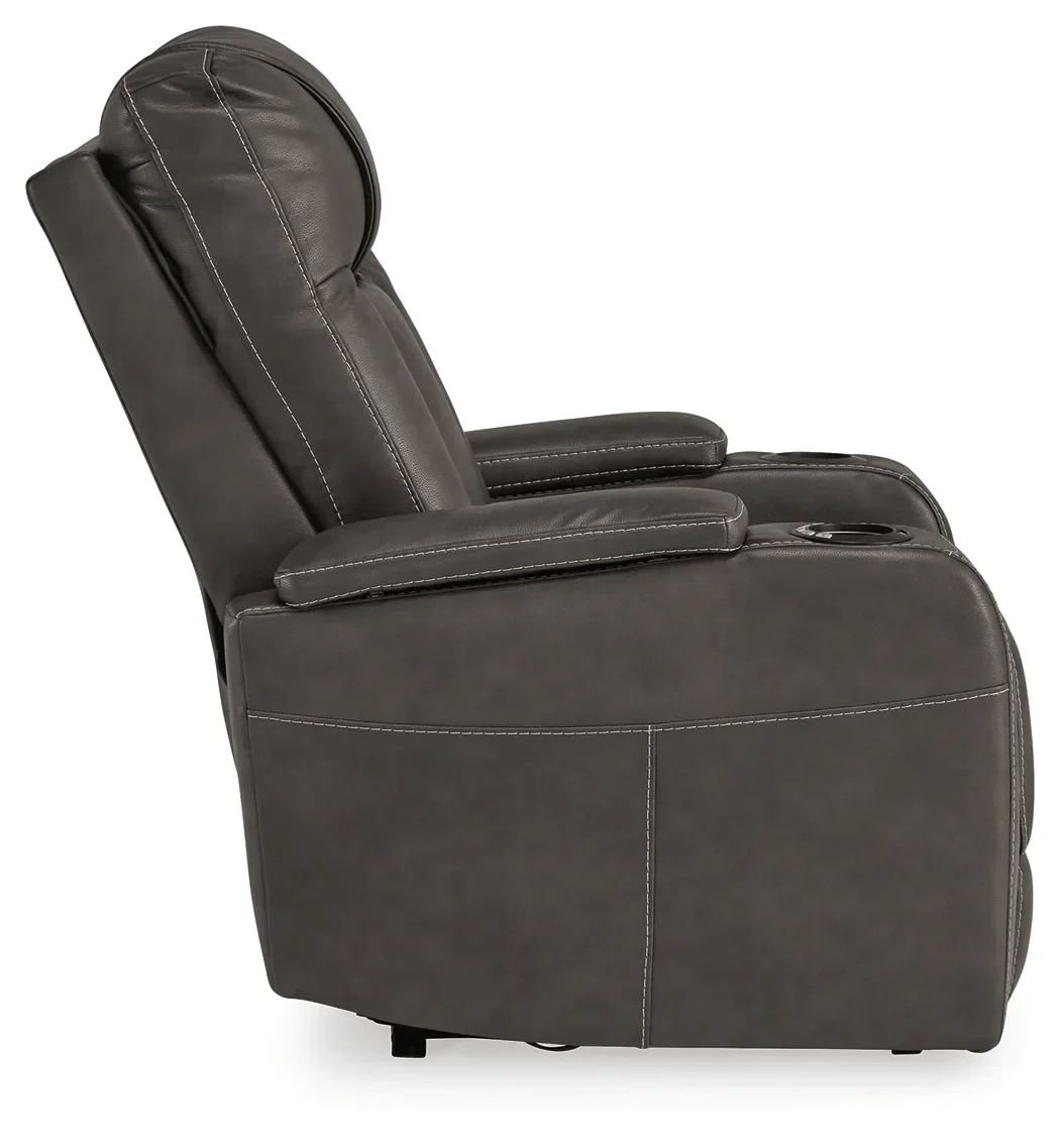 Feazada - Shadow - Power Rocker Recliner With Adj Headrest - Image 6