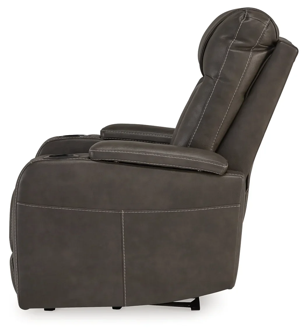 Feazada - Shadow - Power Rocker Recliner With Adj Headrest - Image 8