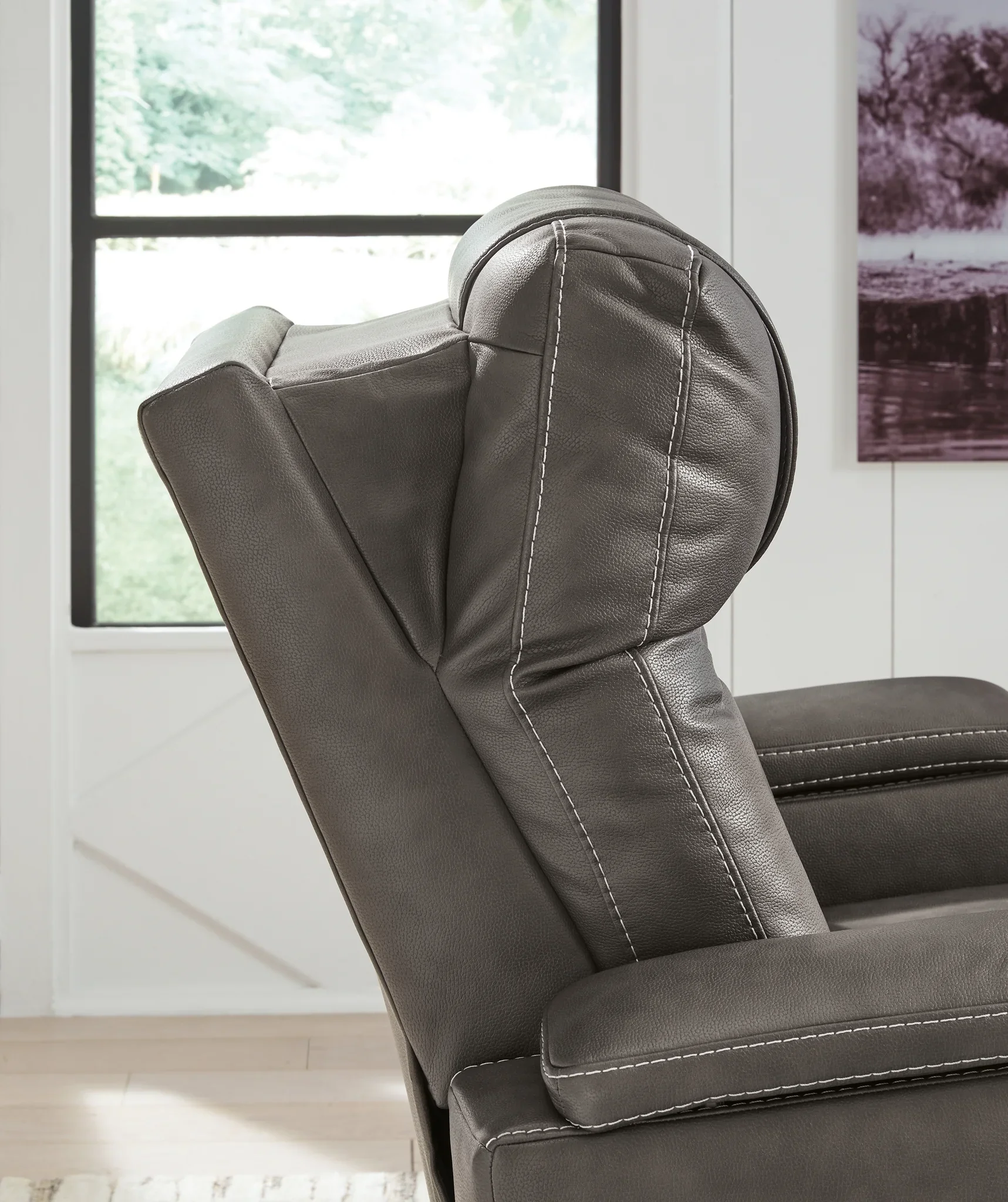 Feazada - Shadow - Power Rocker Recliner With Adj Headrest - Image 9