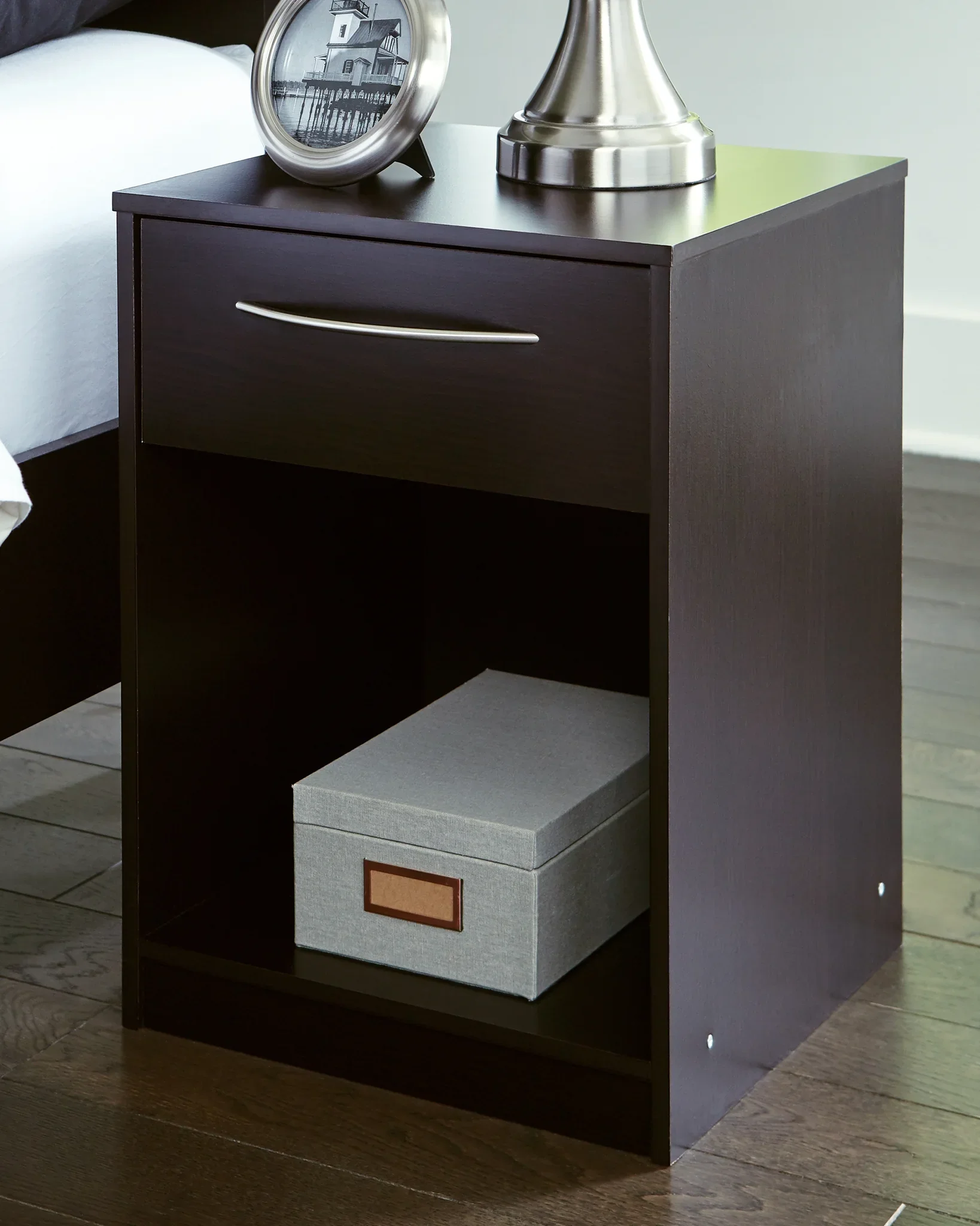 Finch - Black - One Drawer Night Stand - Image 2