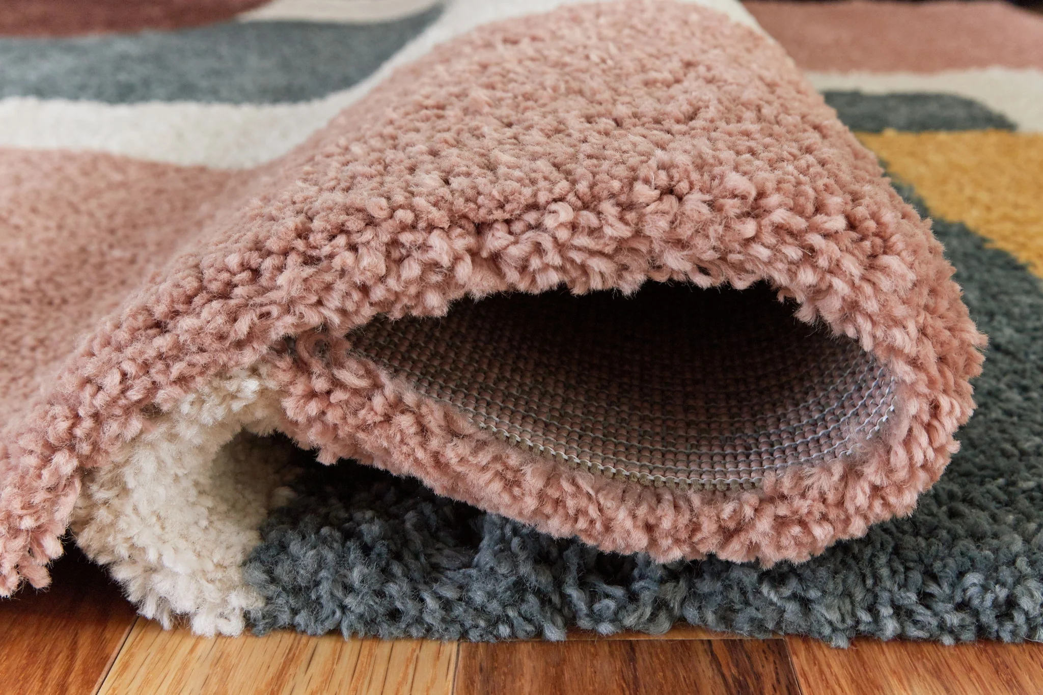 Flynnwick - Cream / Pink / Gray - Large Rug - 8' x 10' - Image 3
