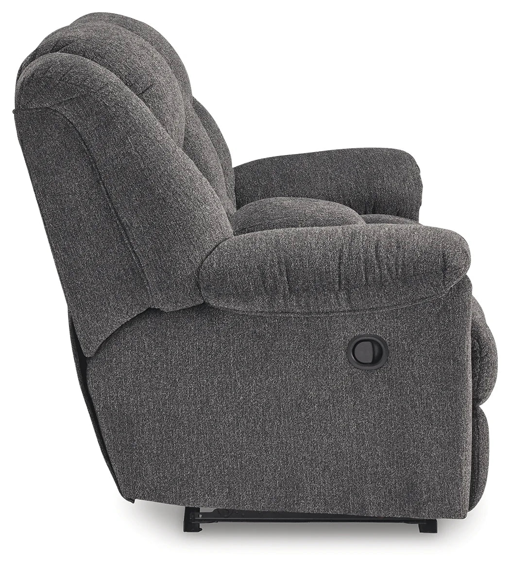 Foreside - Charcoal - 2 Pc. - Reclining Sofa, Reclining Loveseat With Console - Image 9