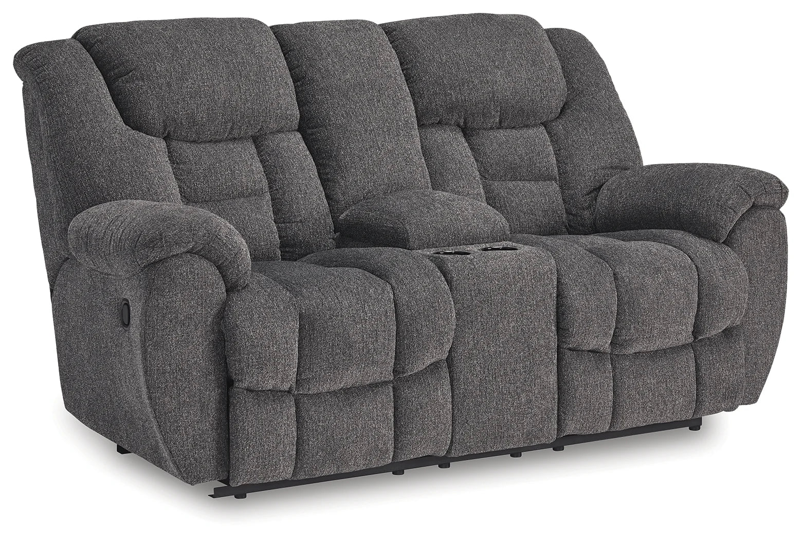 Foreside - Charcoal - 3 Pc. - Reclining Sofa, Reclining Loveseat With Console, Rocker Recliner - Image 6
