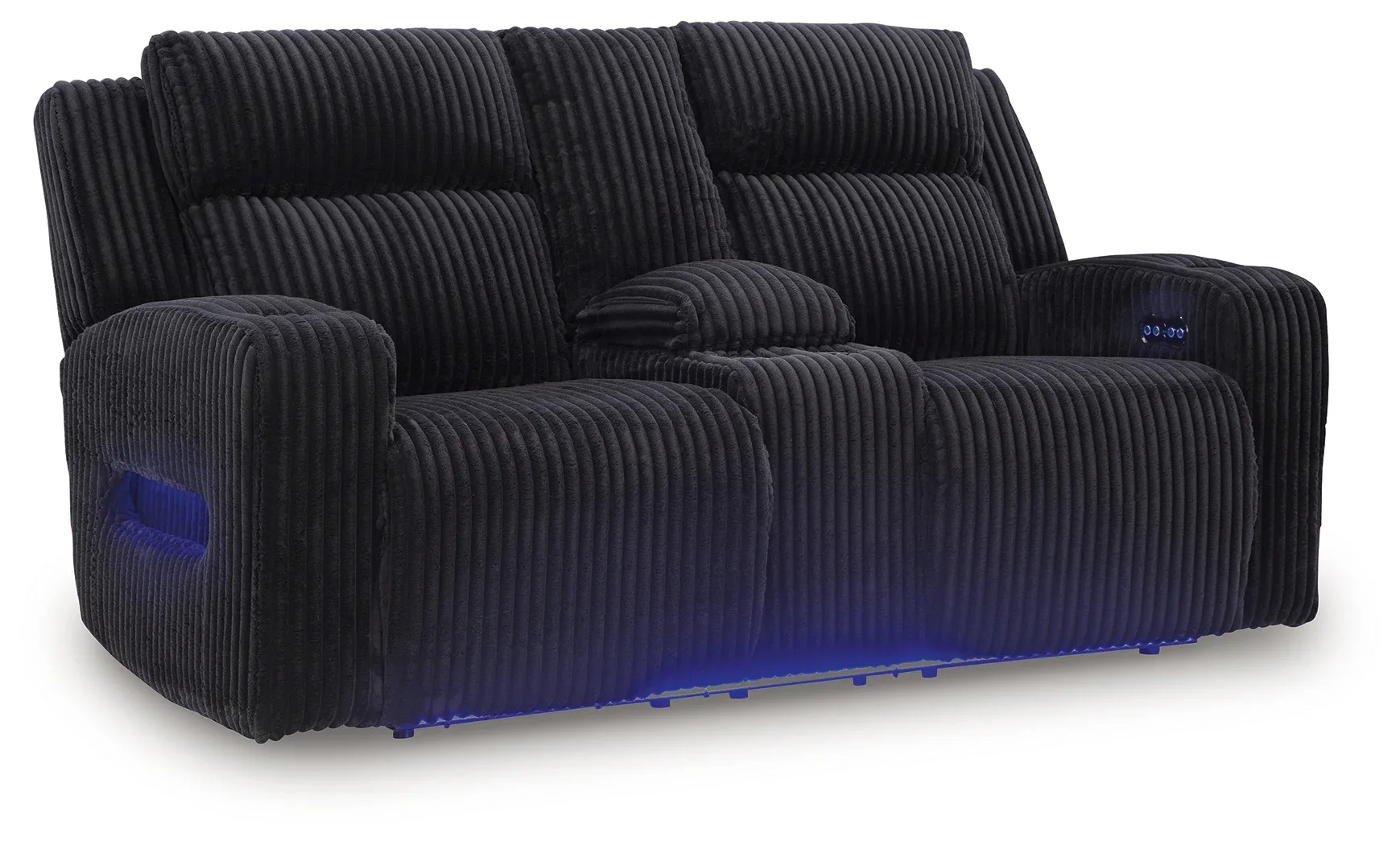Forest Lake - Black - Power Reclining Loveseat With Console / Adj Headrest - Image 3