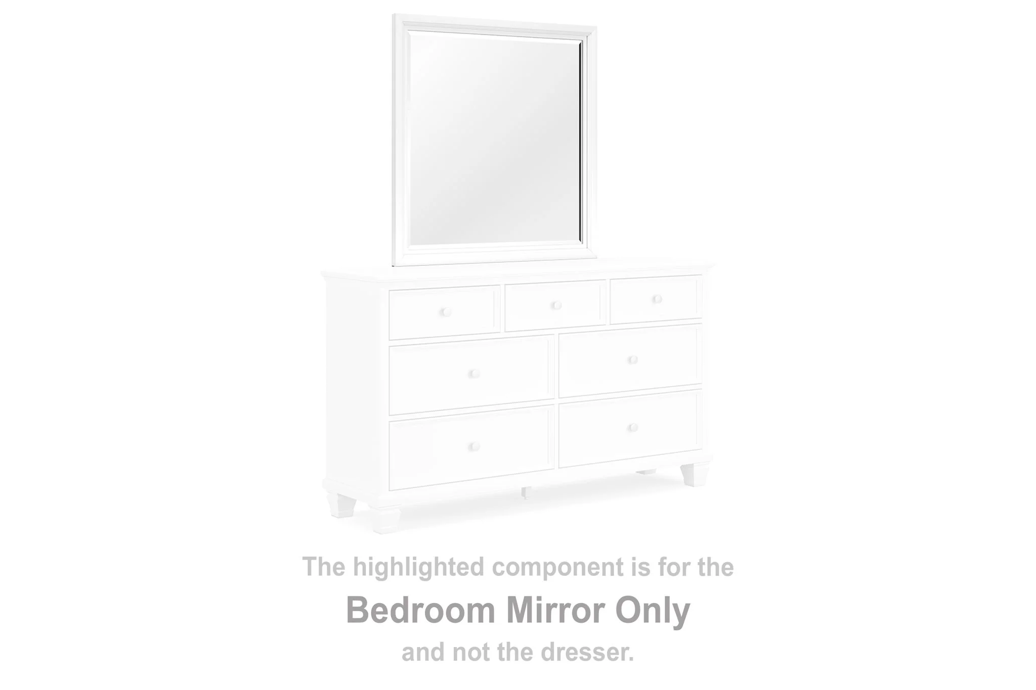 Fortman - White - Bedroom Mirror - Image 3