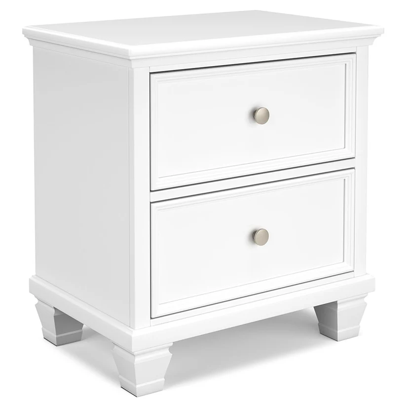 Fortman - White - Two Drawer Night Stand