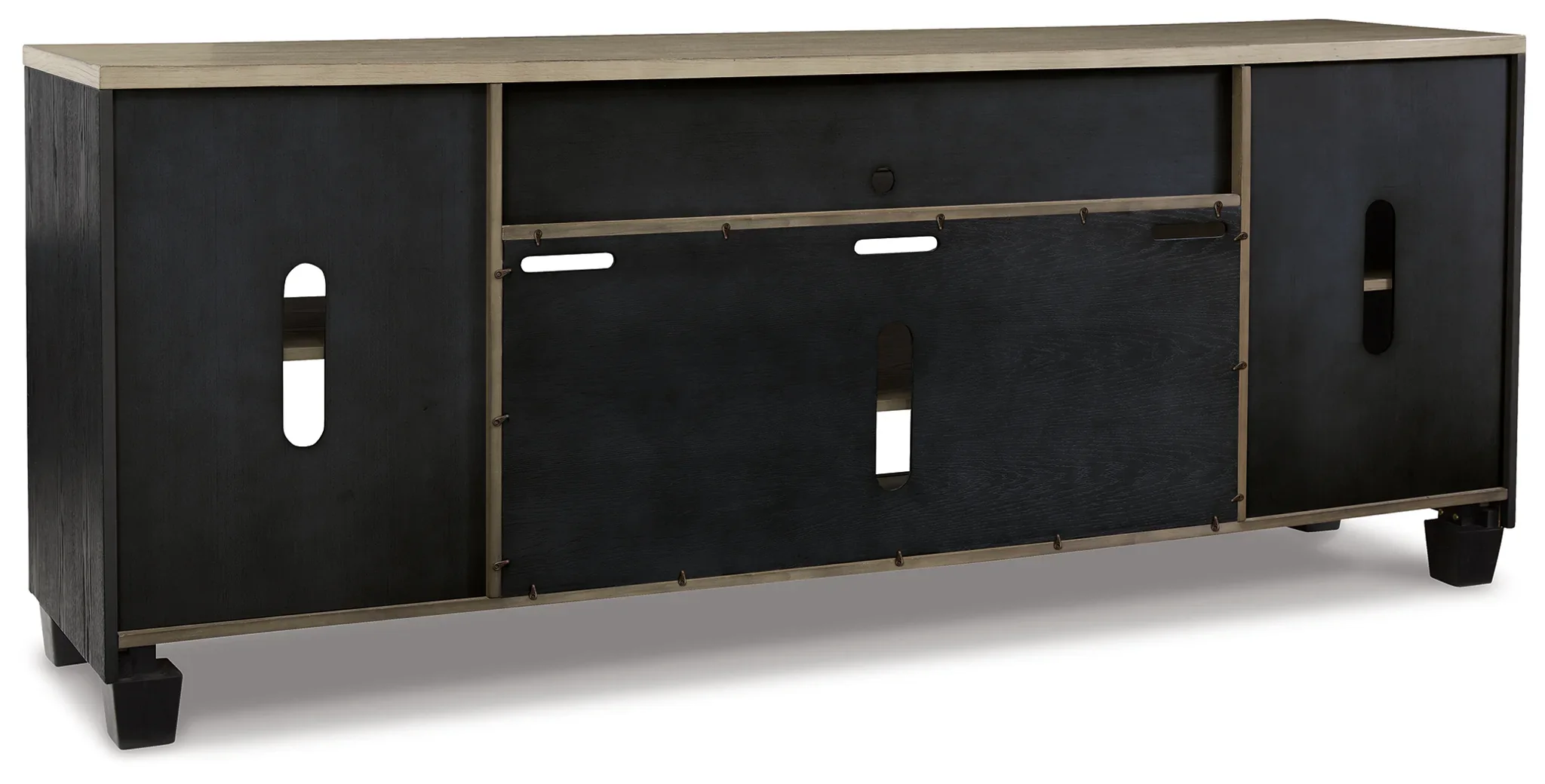 Foyland - Black / Brown - Xl TV Stand W/Fireplace Option - Image 6