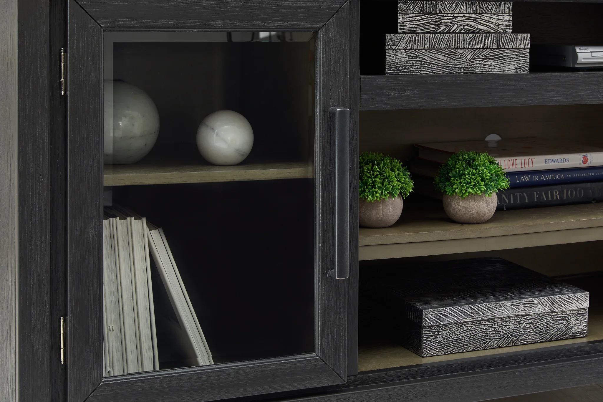 Foyland - Black / Brown - Xl TV Stand W/Fireplace Option - Image 7