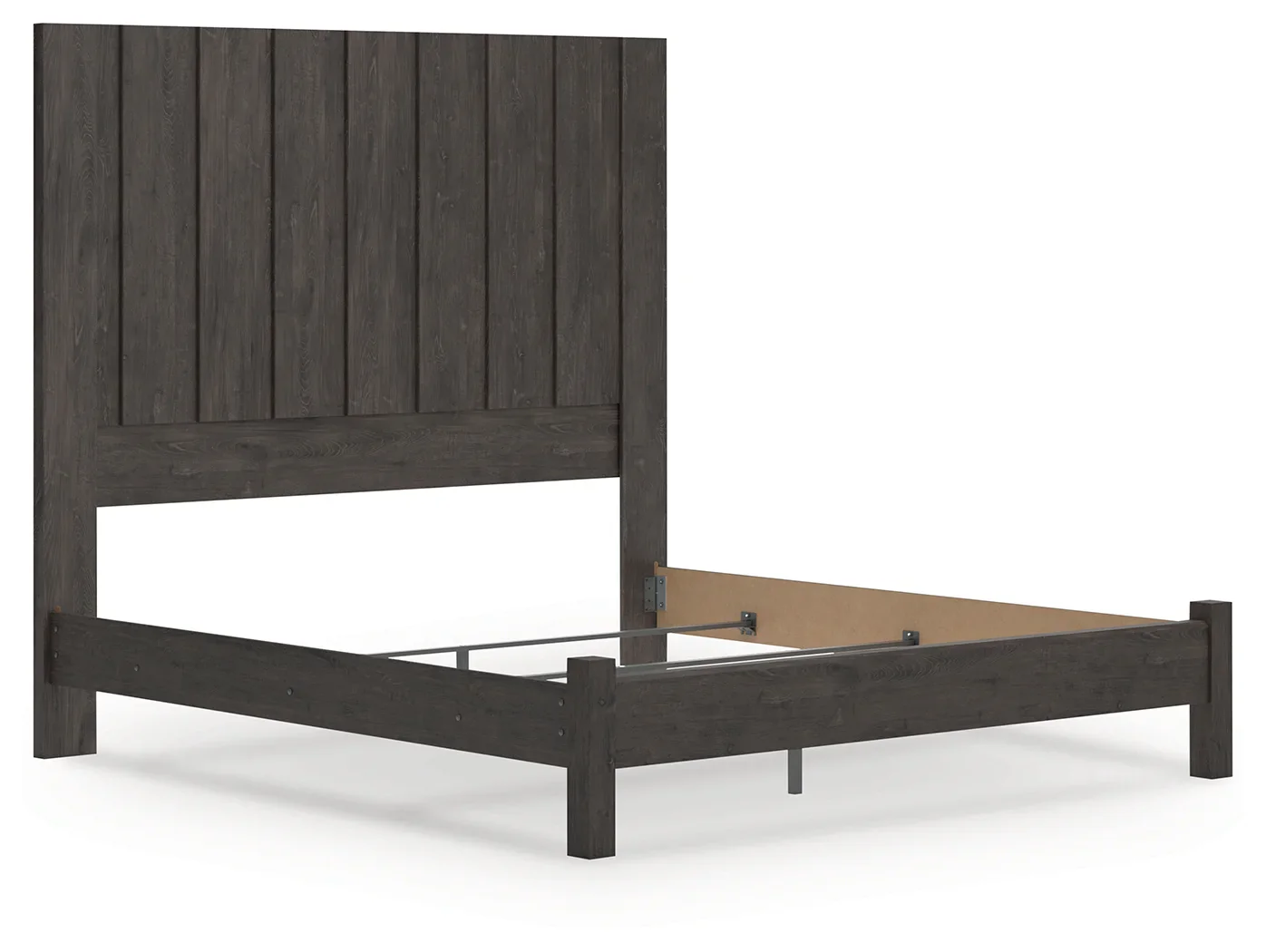 Fraluna - Charcoal - King Panel Bed - Image 3