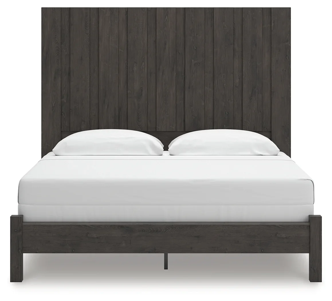 Fraluna - Charcoal - King Panel Bed - Image 4