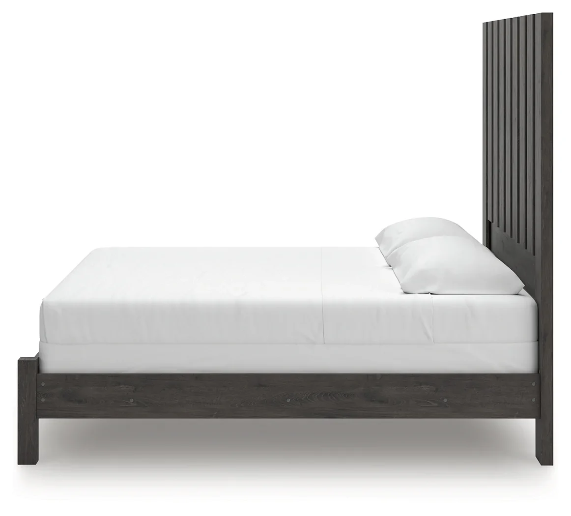 Fraluna - Charcoal - King Panel Bed - Image 6