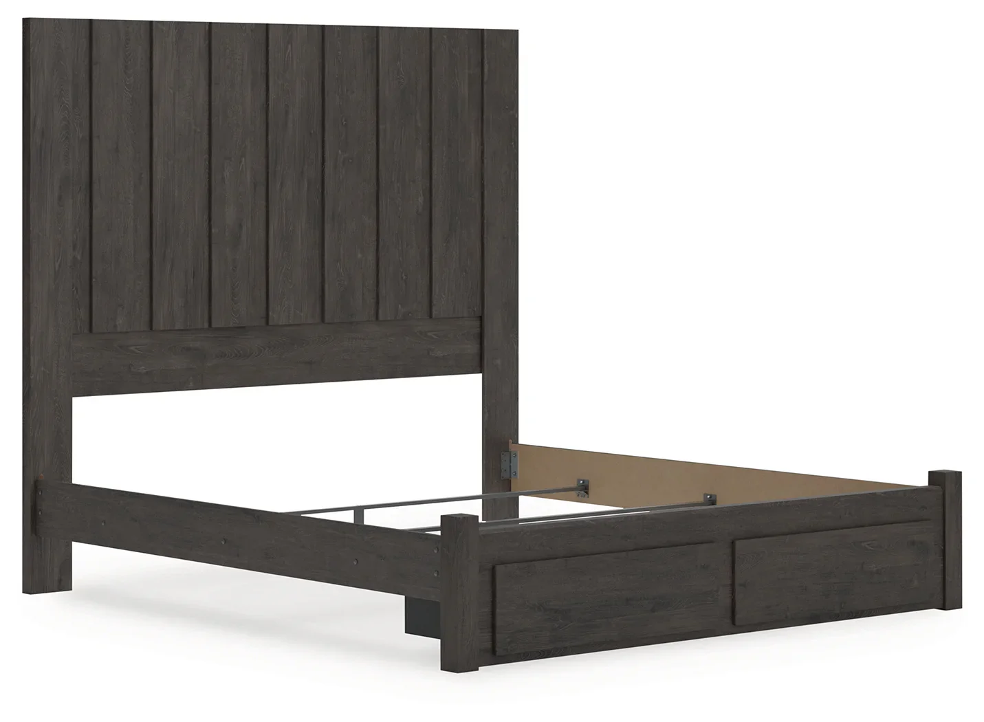 Fraluna - Charcoal - King Panel Storage Bed - Image 2