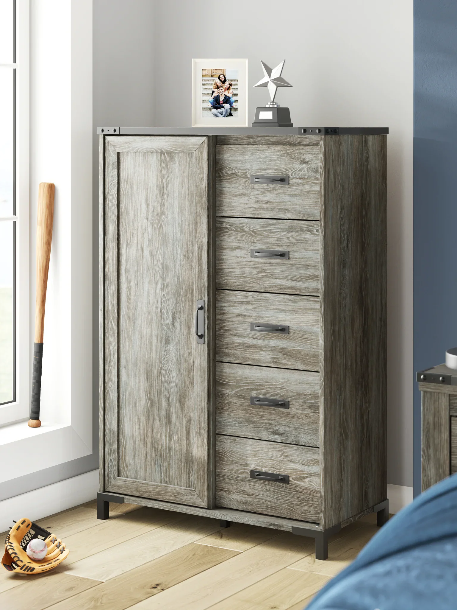 Frandern - Gray - Dressing Chest - Image 6